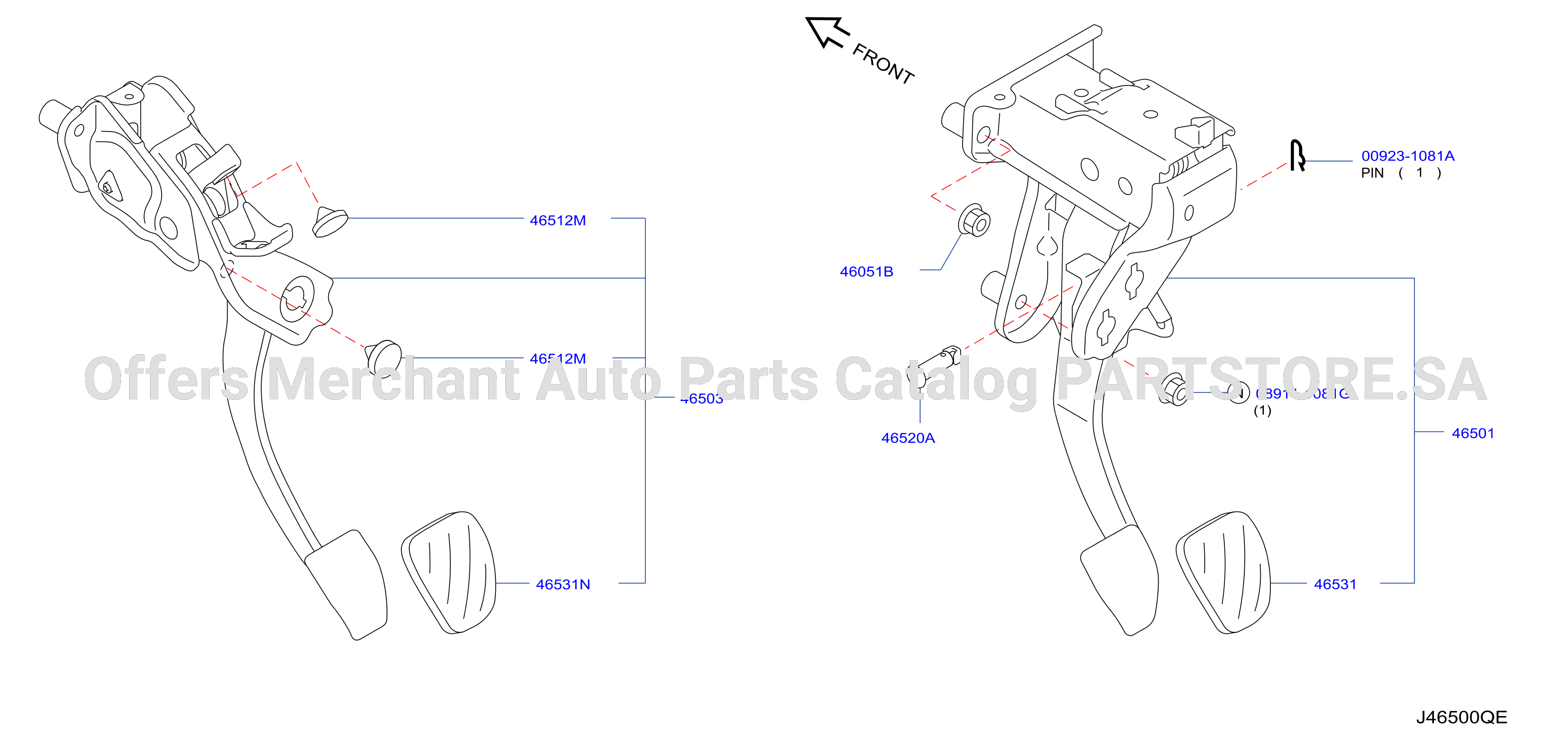 Brake Clutch Pedal F / Mex