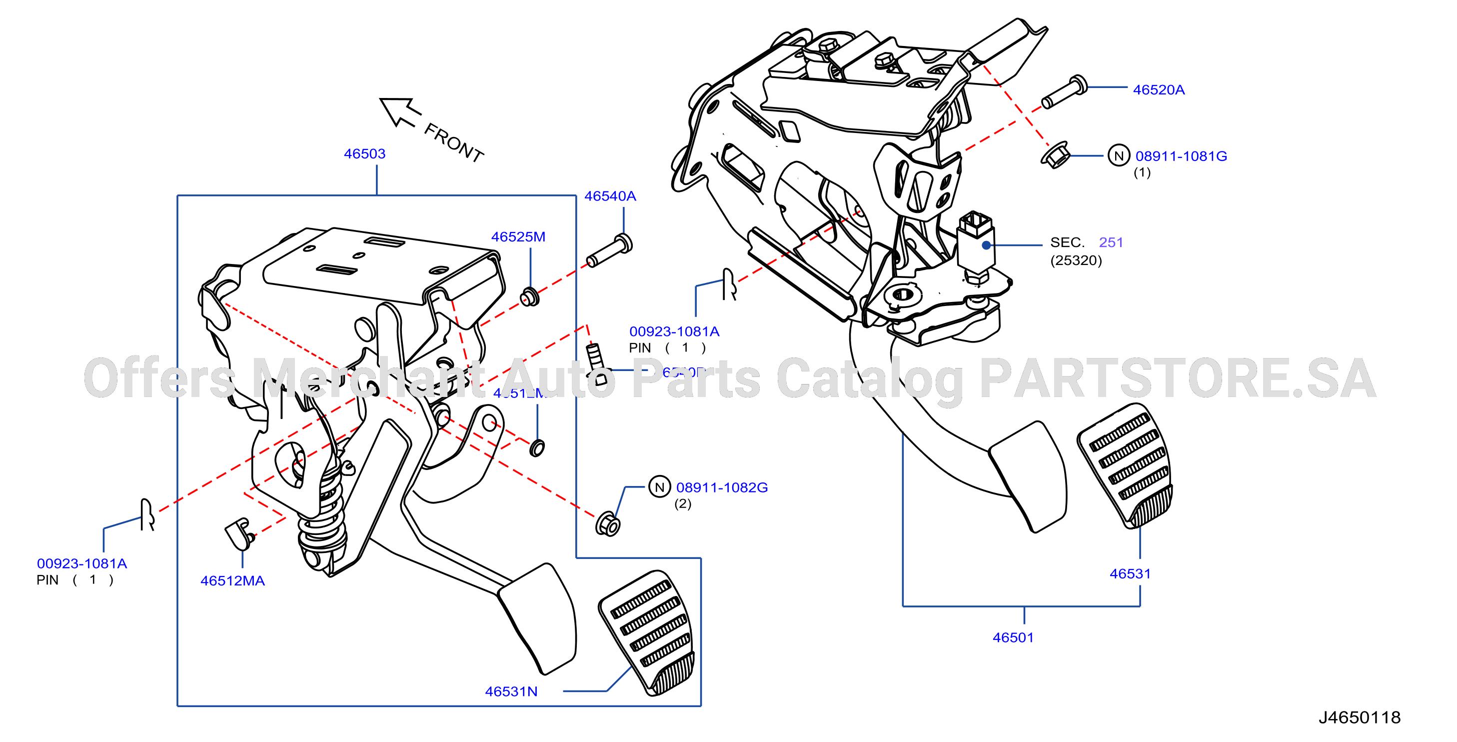 Brake Clutch Pedal Mt Aluminum