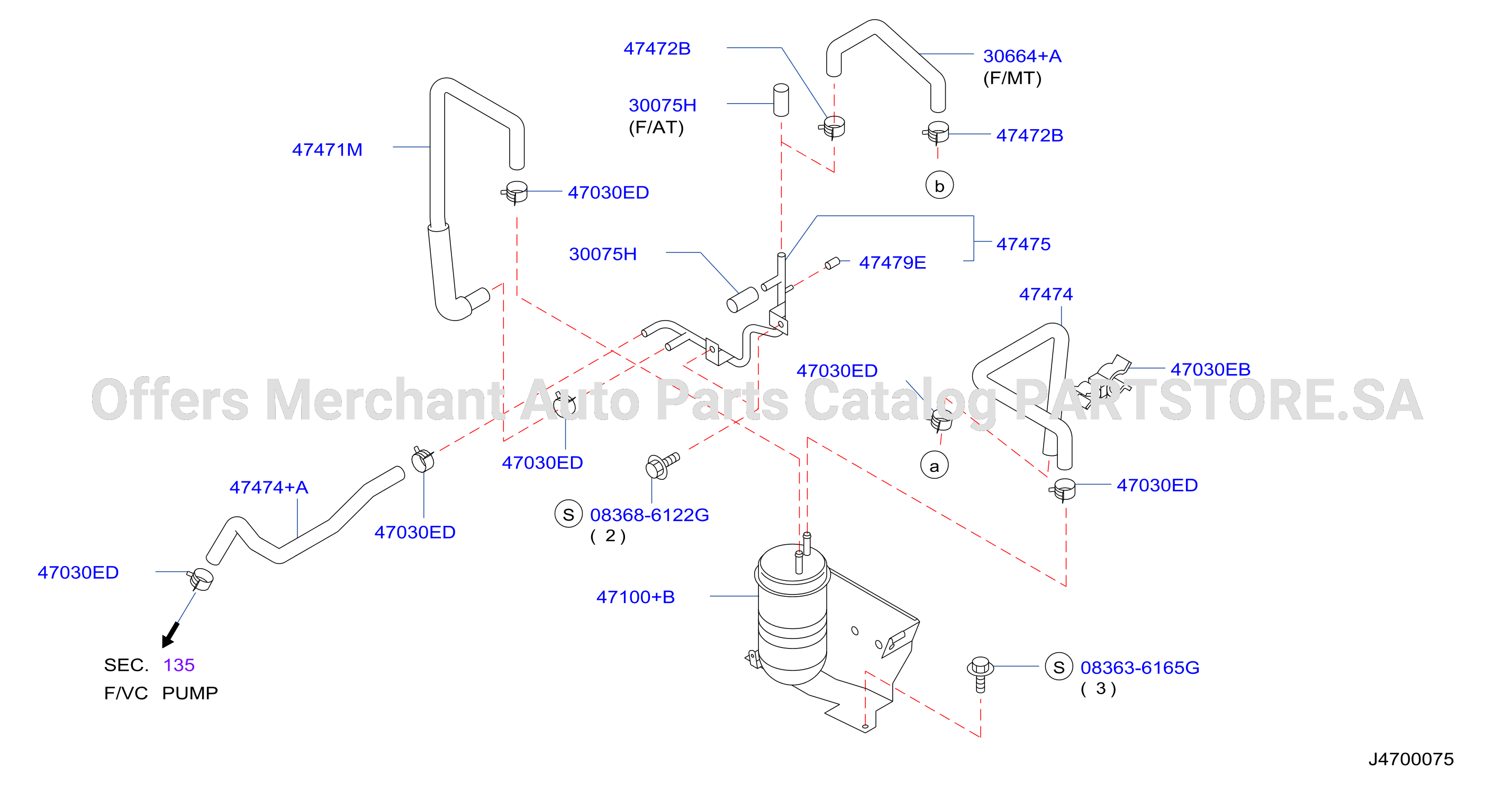 Brake Servo Servo Control Piping W / Out Diff Lock Exhaust Shutter