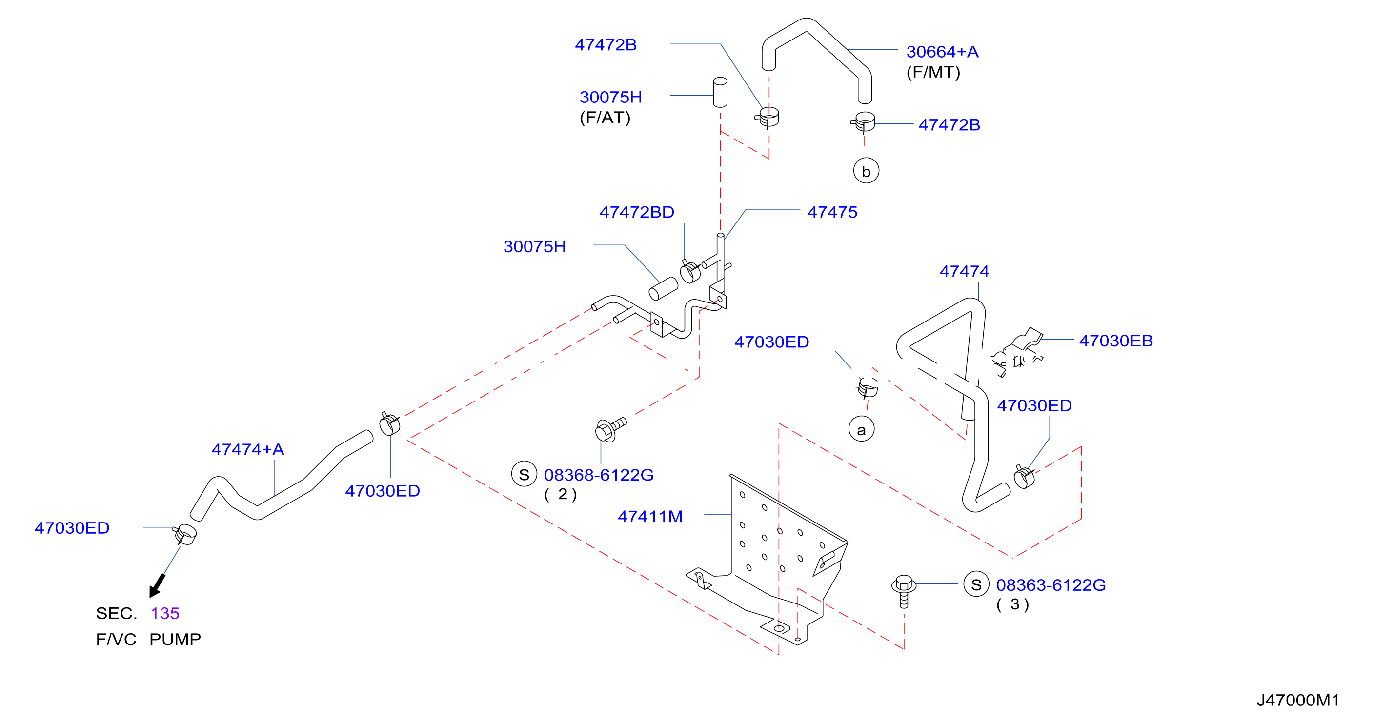 Brake Servo Servo Control Piping W / Out Diff Lock Exhaust Shutter