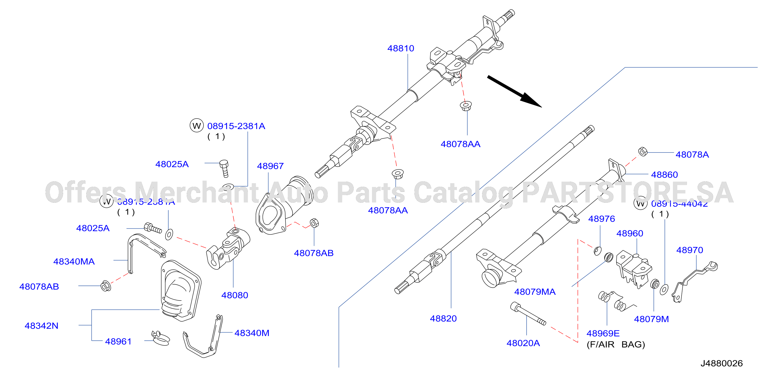 Steering Column F / Air Bag W / O Assist F / Clst4