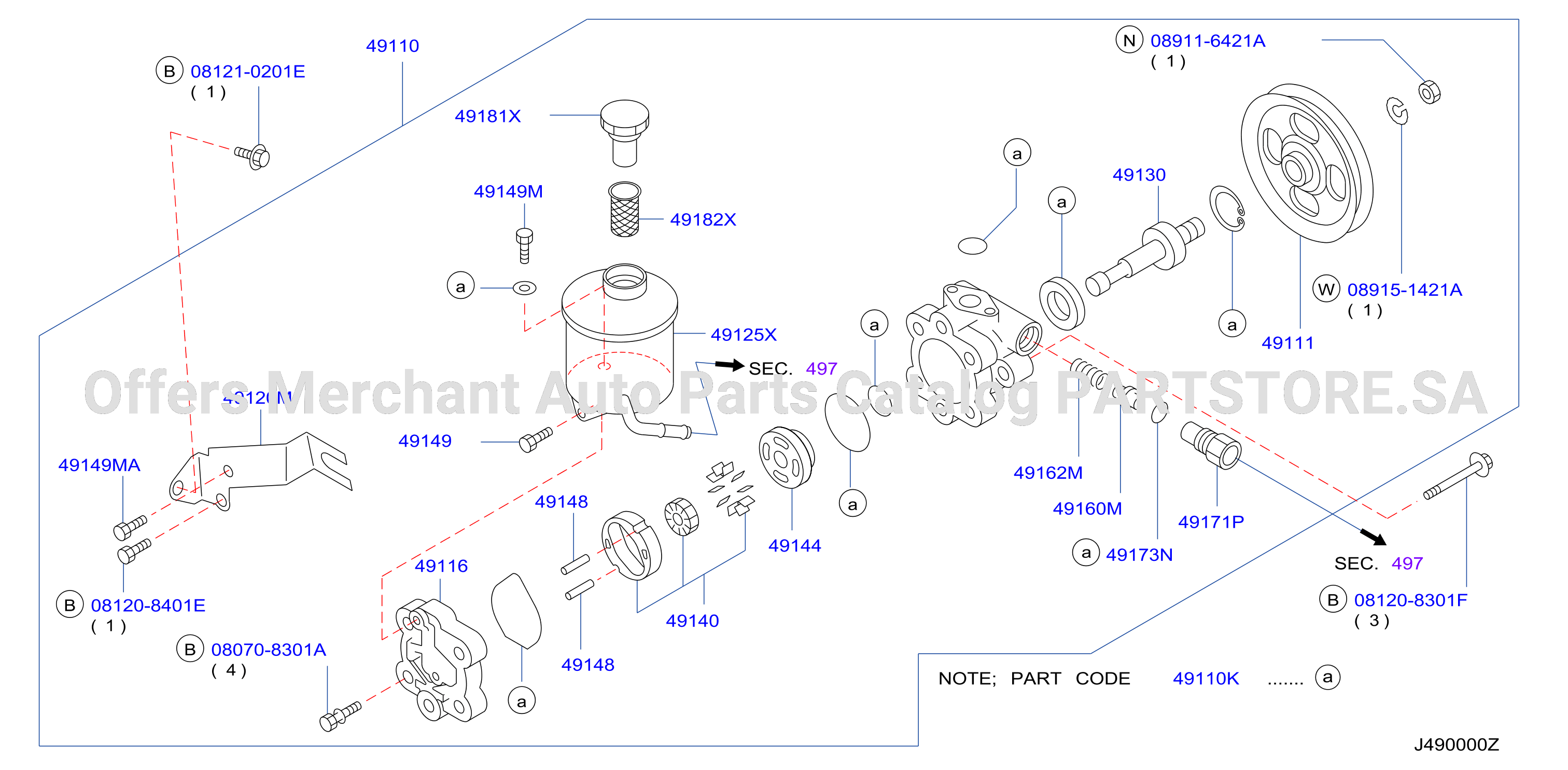 Power Steering Pump F / Reggx F / Hevy2 F / Pwst2