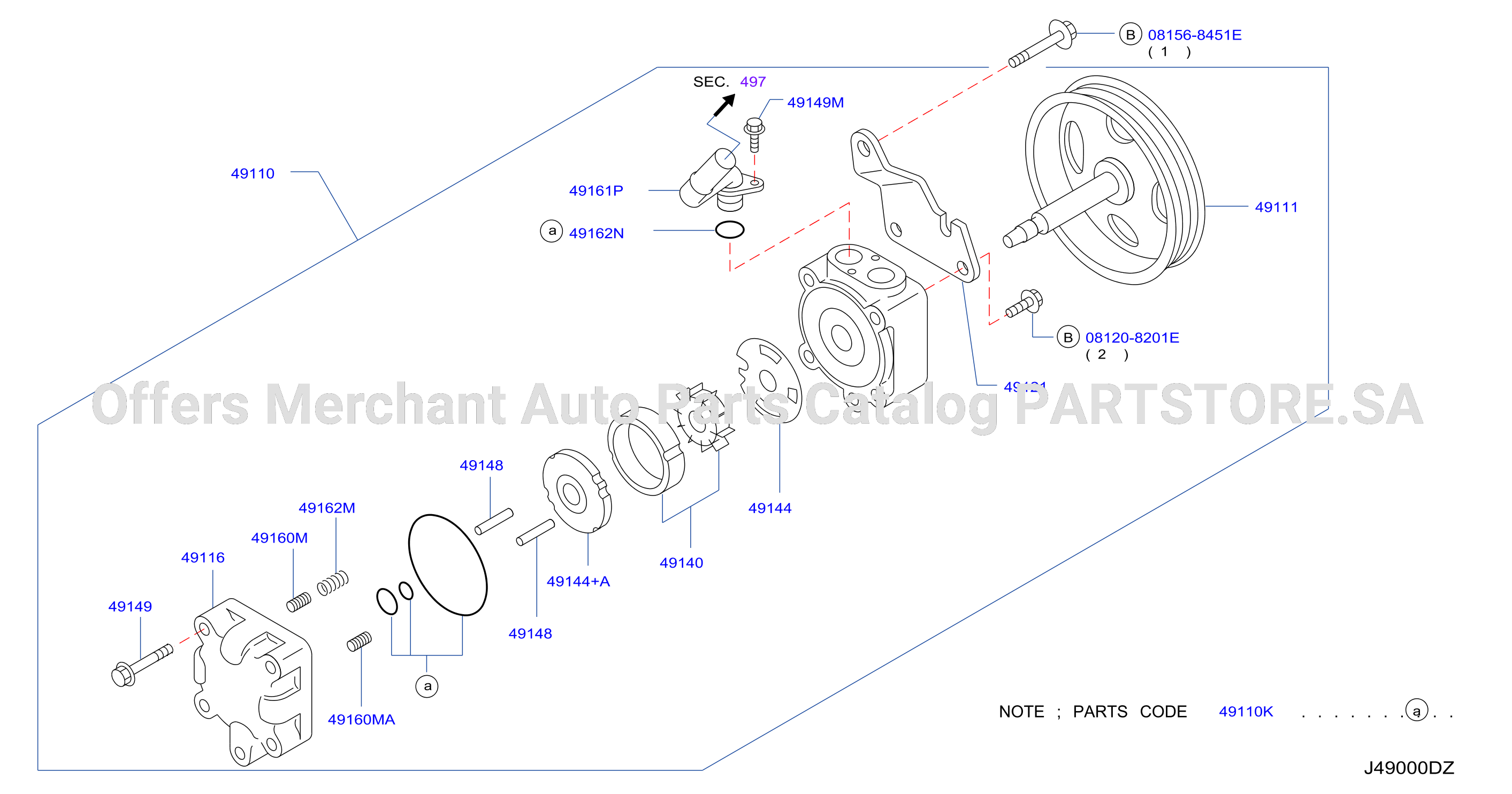 Power Steering Pump Vq35De