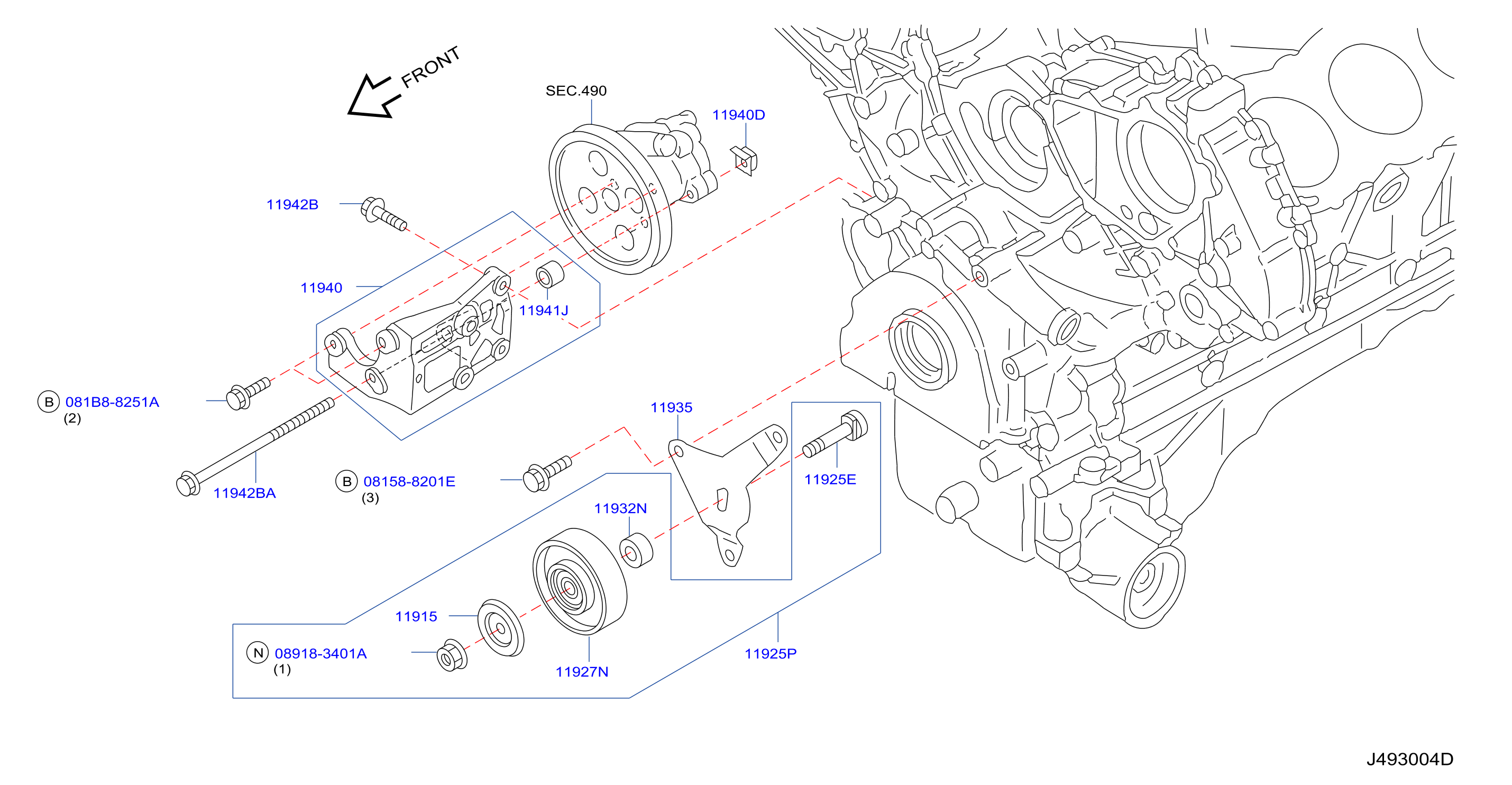 Power Steering Pump Mounting