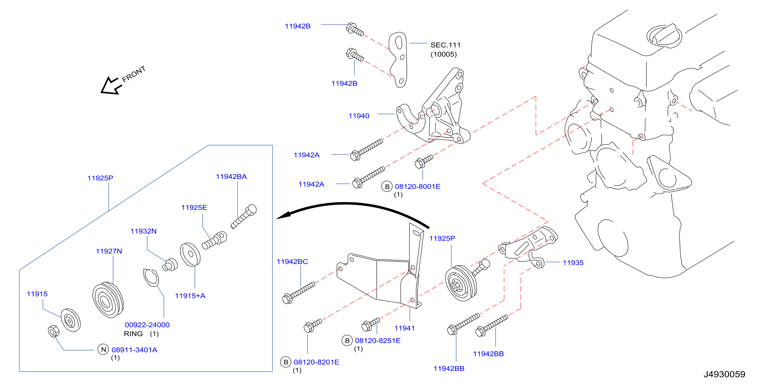 Power Steering Pump Mounting