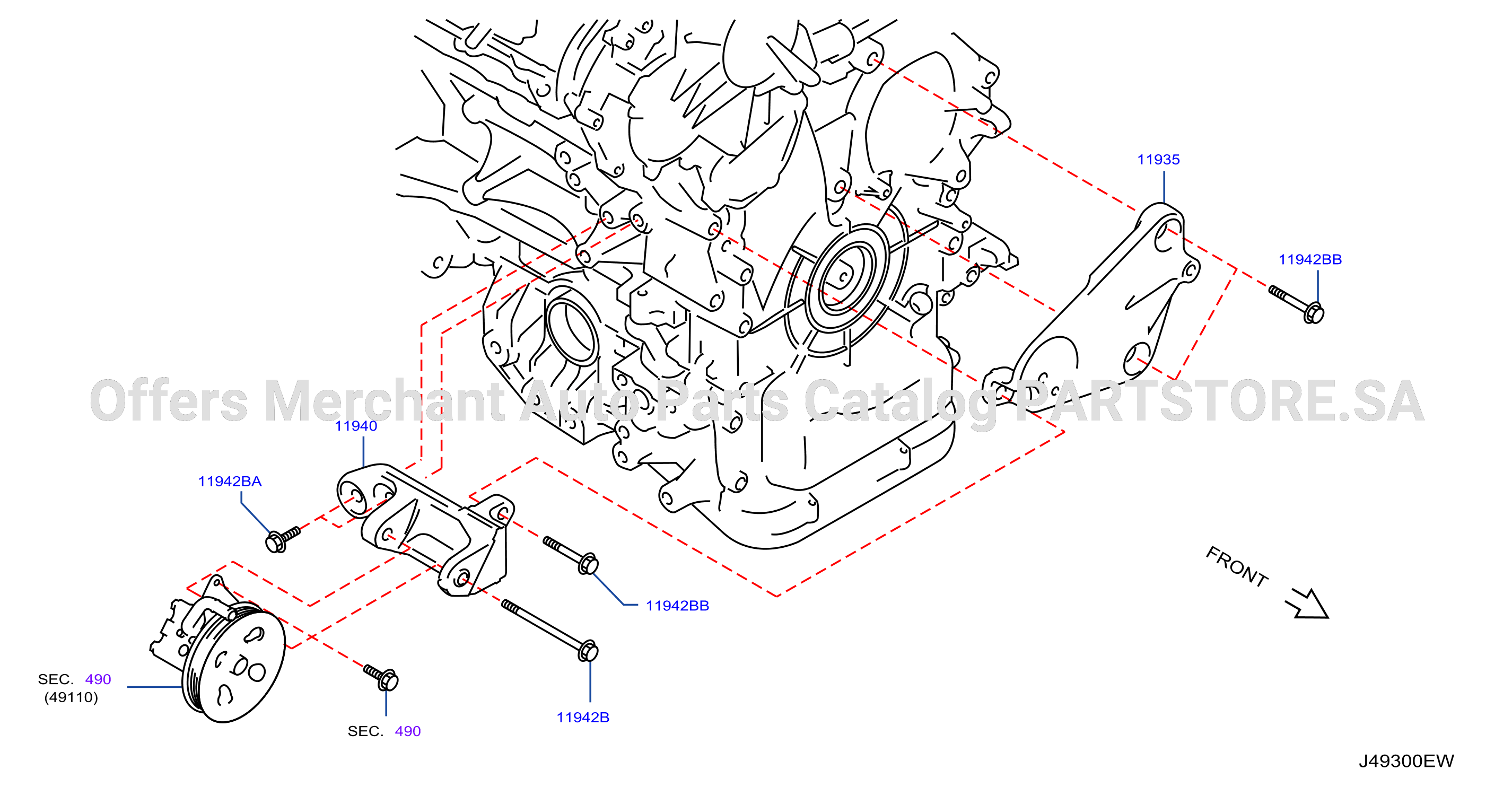 Power Steering Pump Mounting