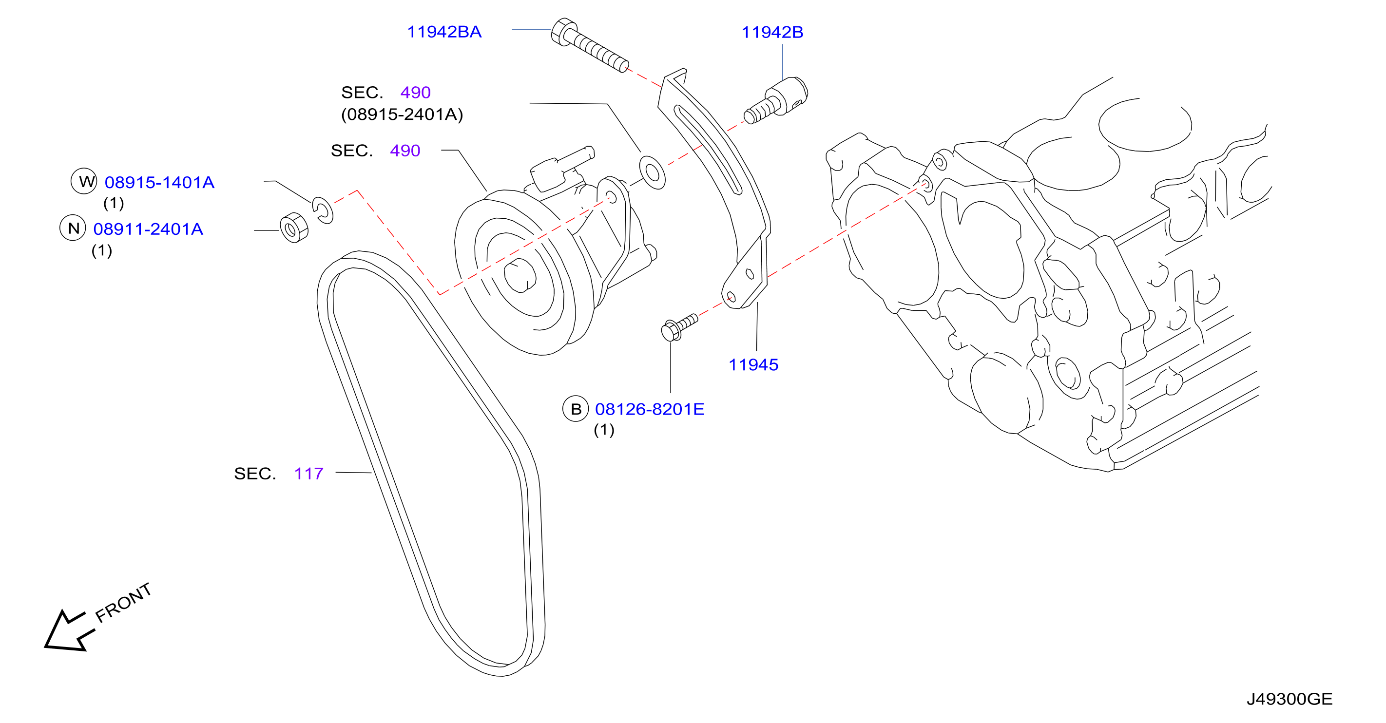 Power Steering Pump Mounting