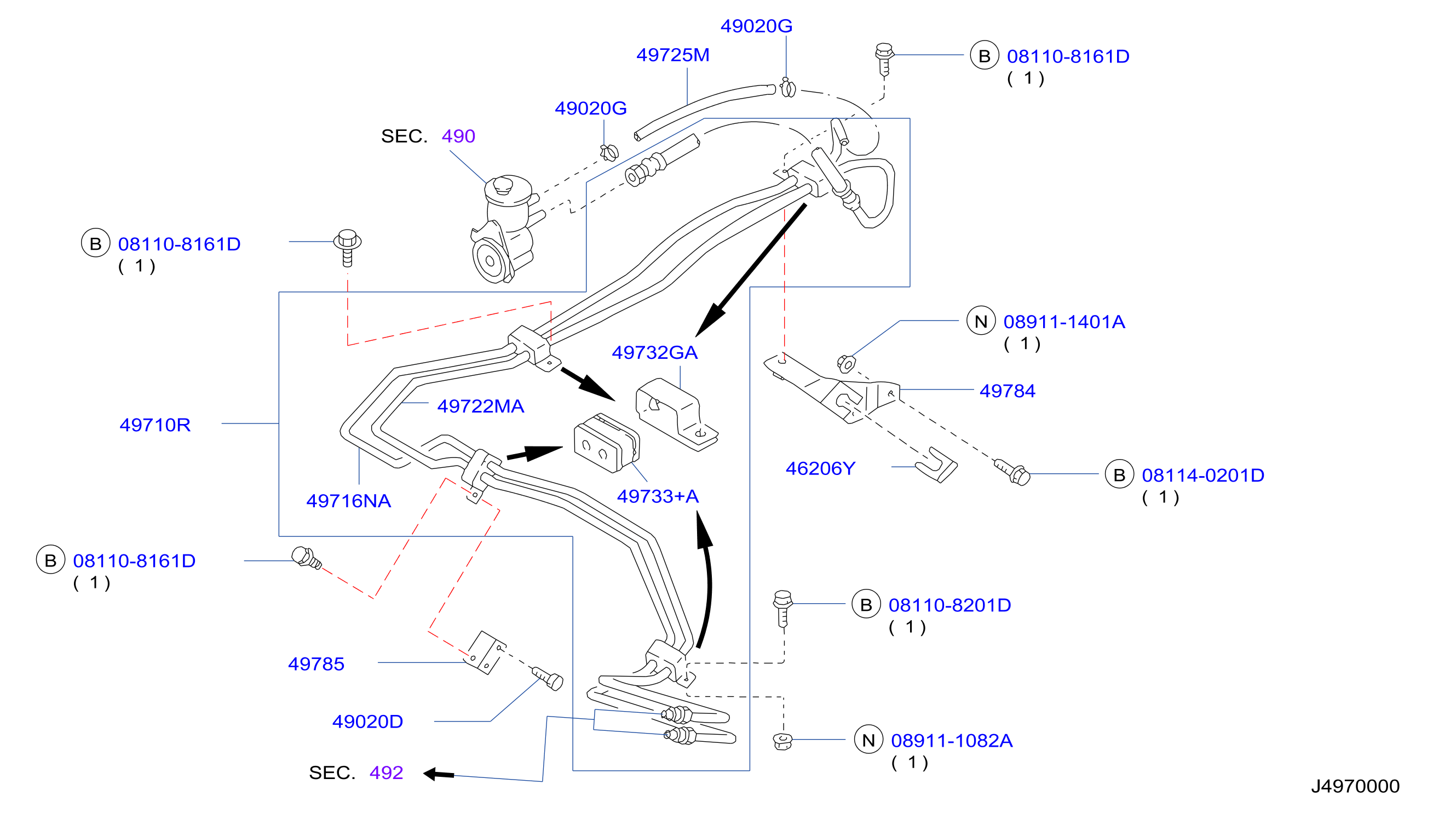 Power Steering Piping F / Power Steering