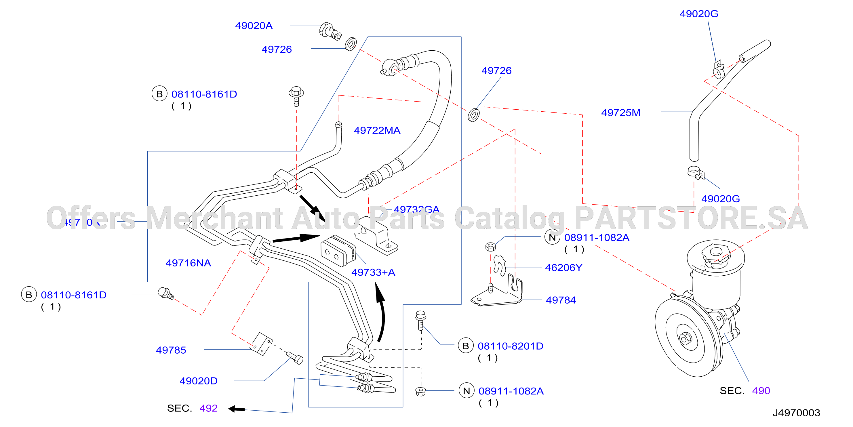Power Steering Piping F / Power Steering
