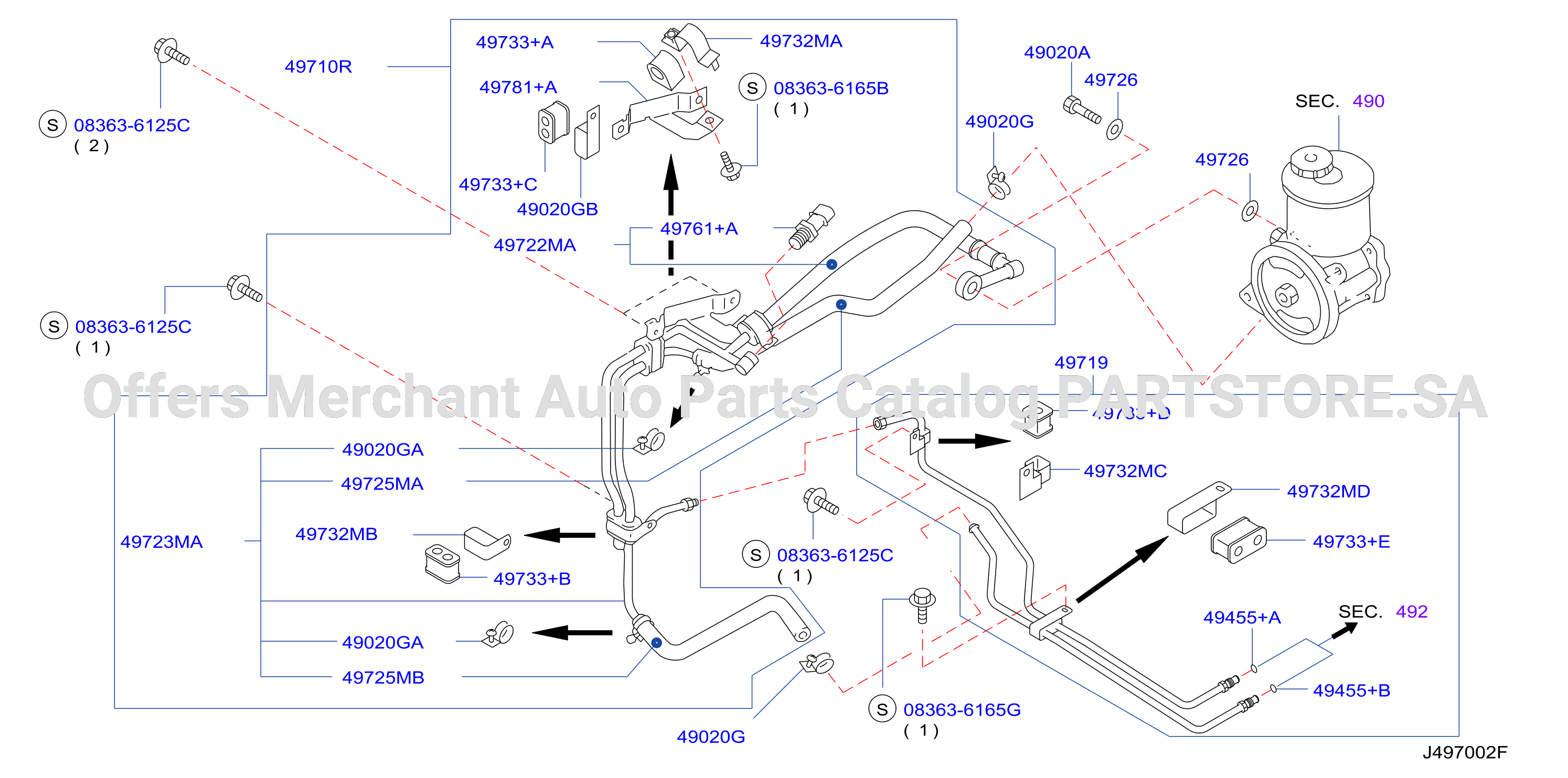 Power Steering Piping F / Power Steering