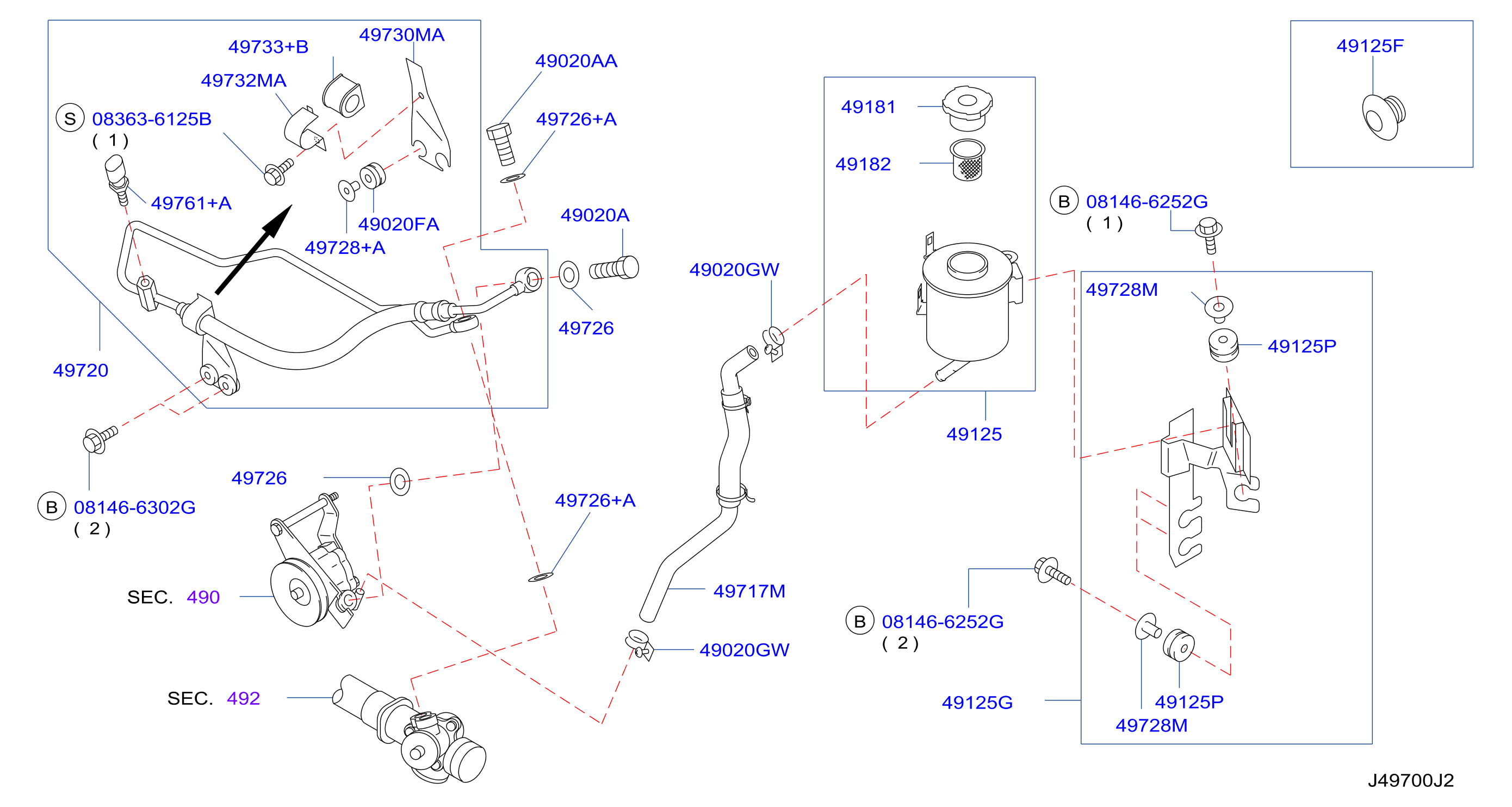 Power Steering Piping F / Mest Part 1