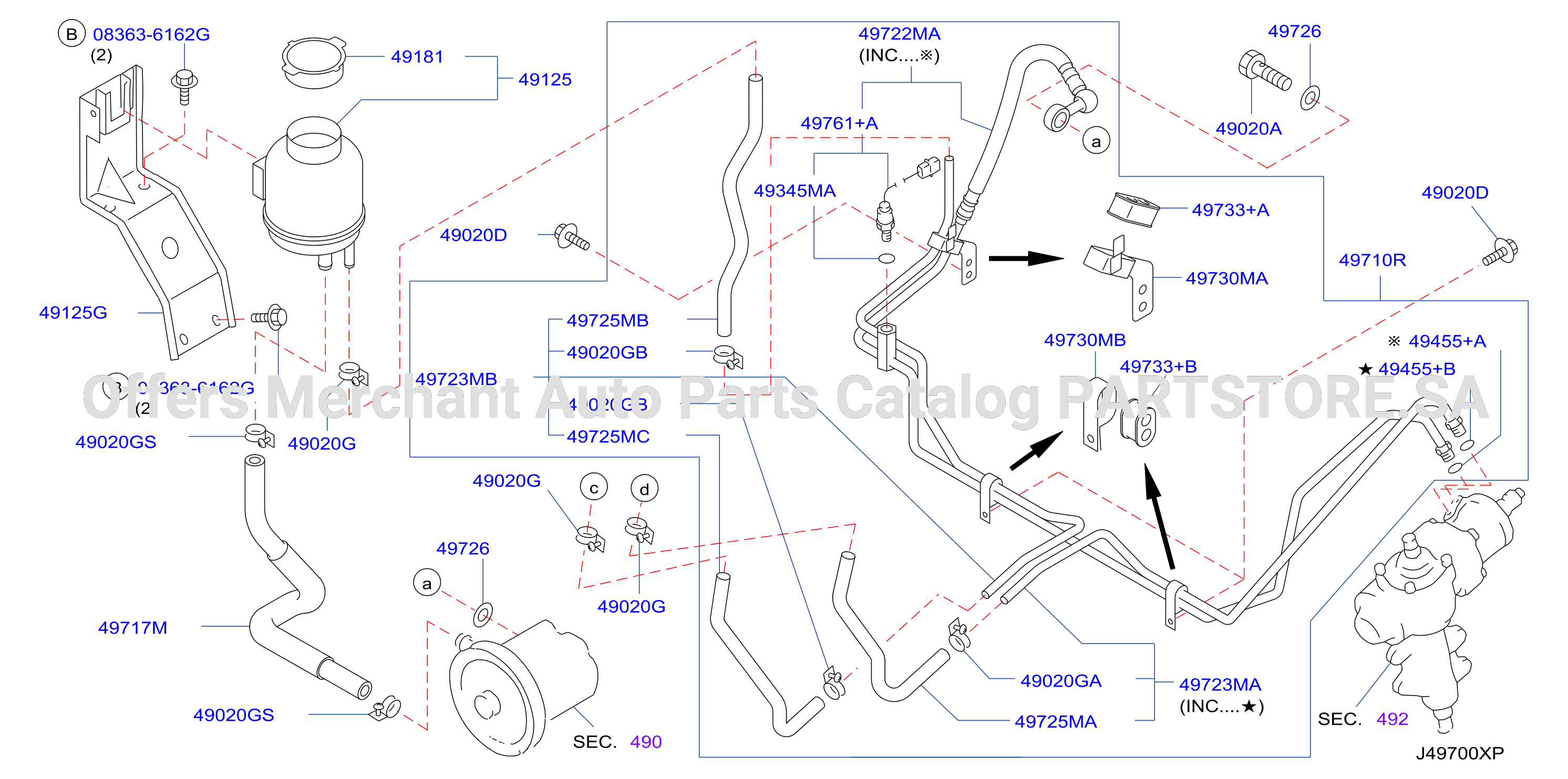 Power Steering Piping Part 1 F / Air Bag F / Assist