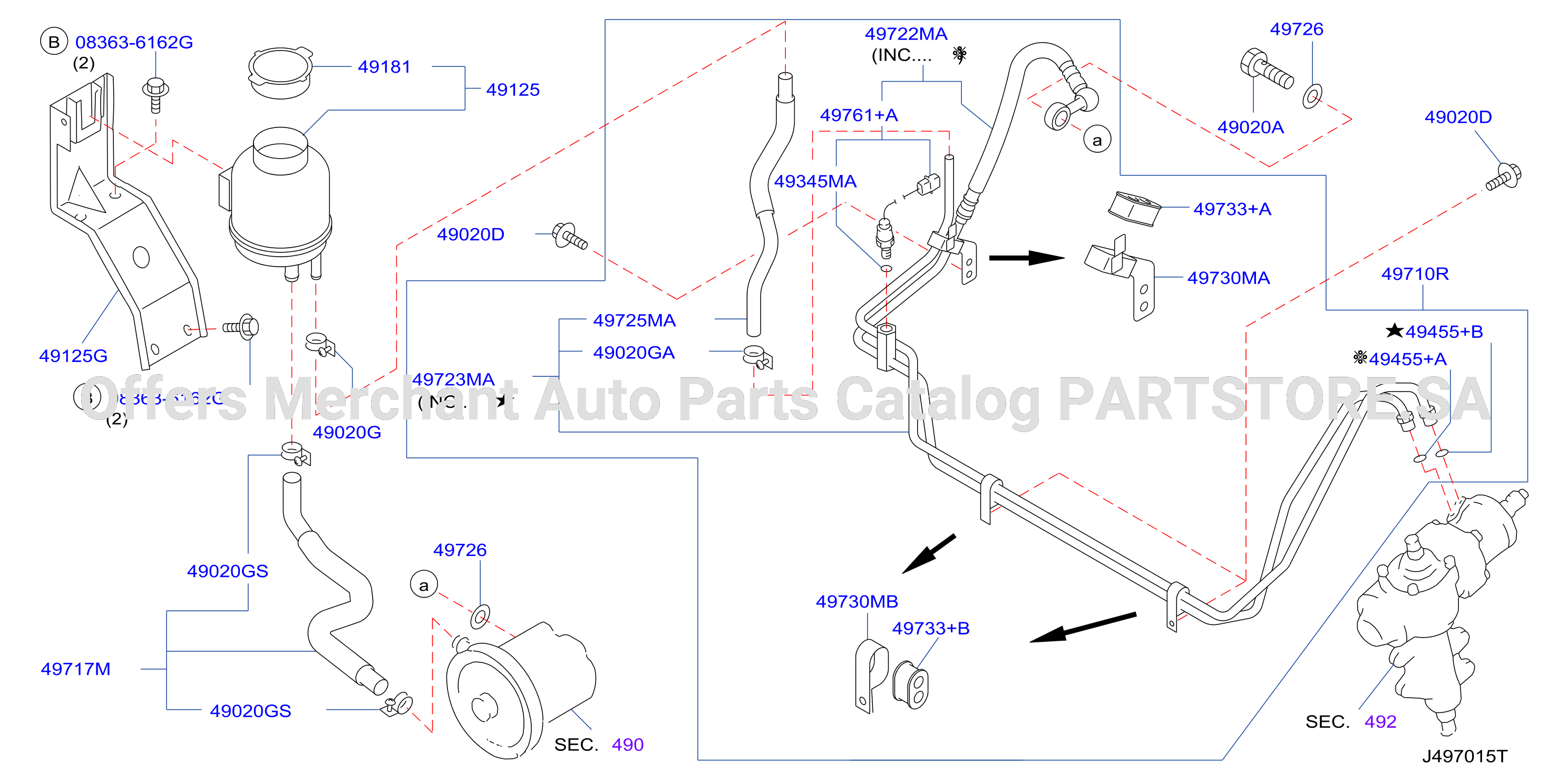 Power Steering Piping F / Air Bag F / Assist