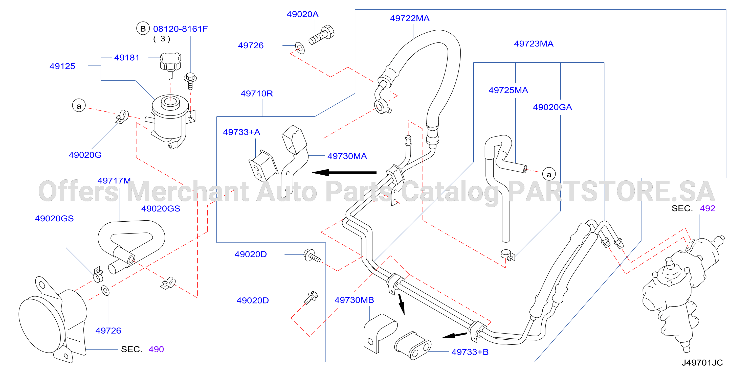 Power Steering Piping F / Pwr Strg Integral