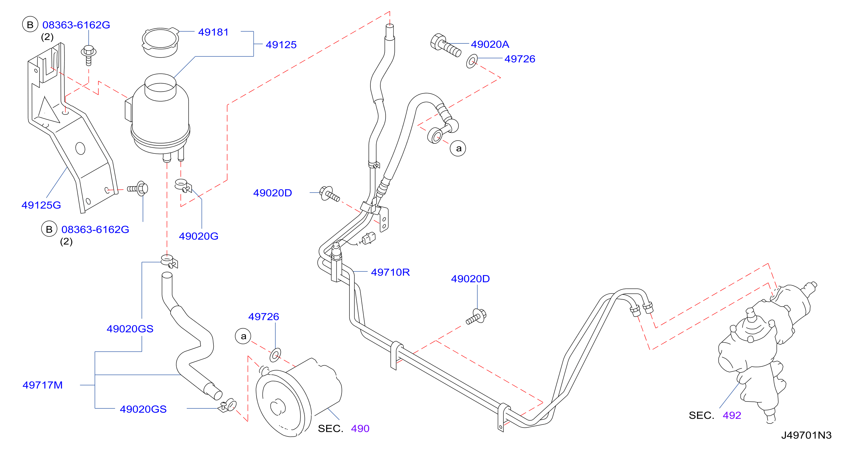 Power Steering Piping Hose