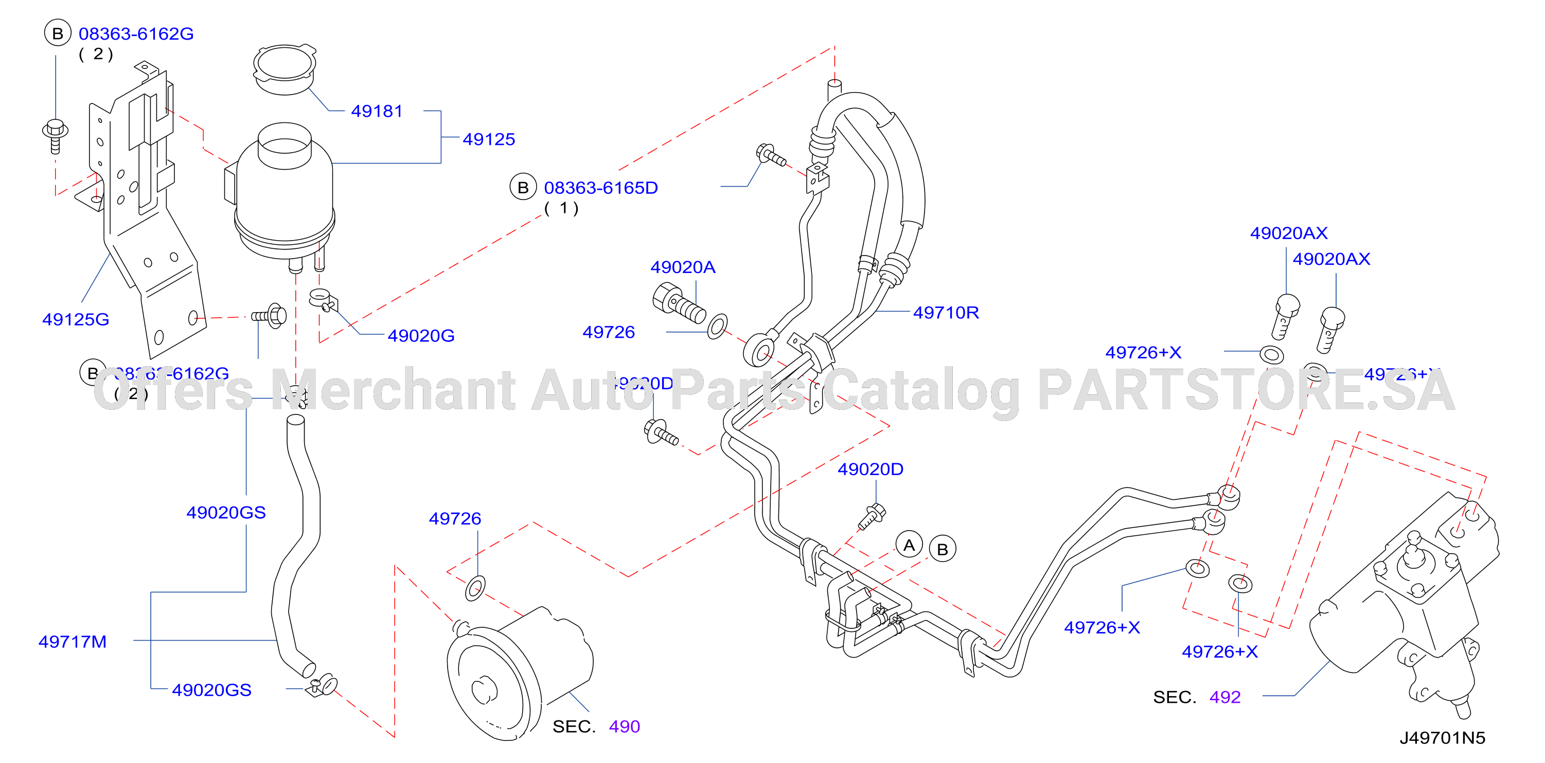 Power Steering Piping Hose