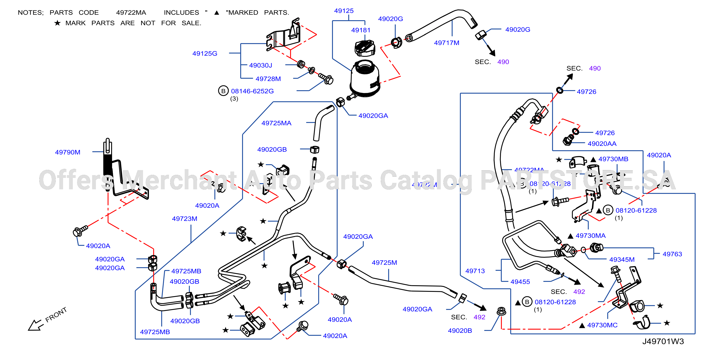 Power Steering Piping Narrow Qr25De