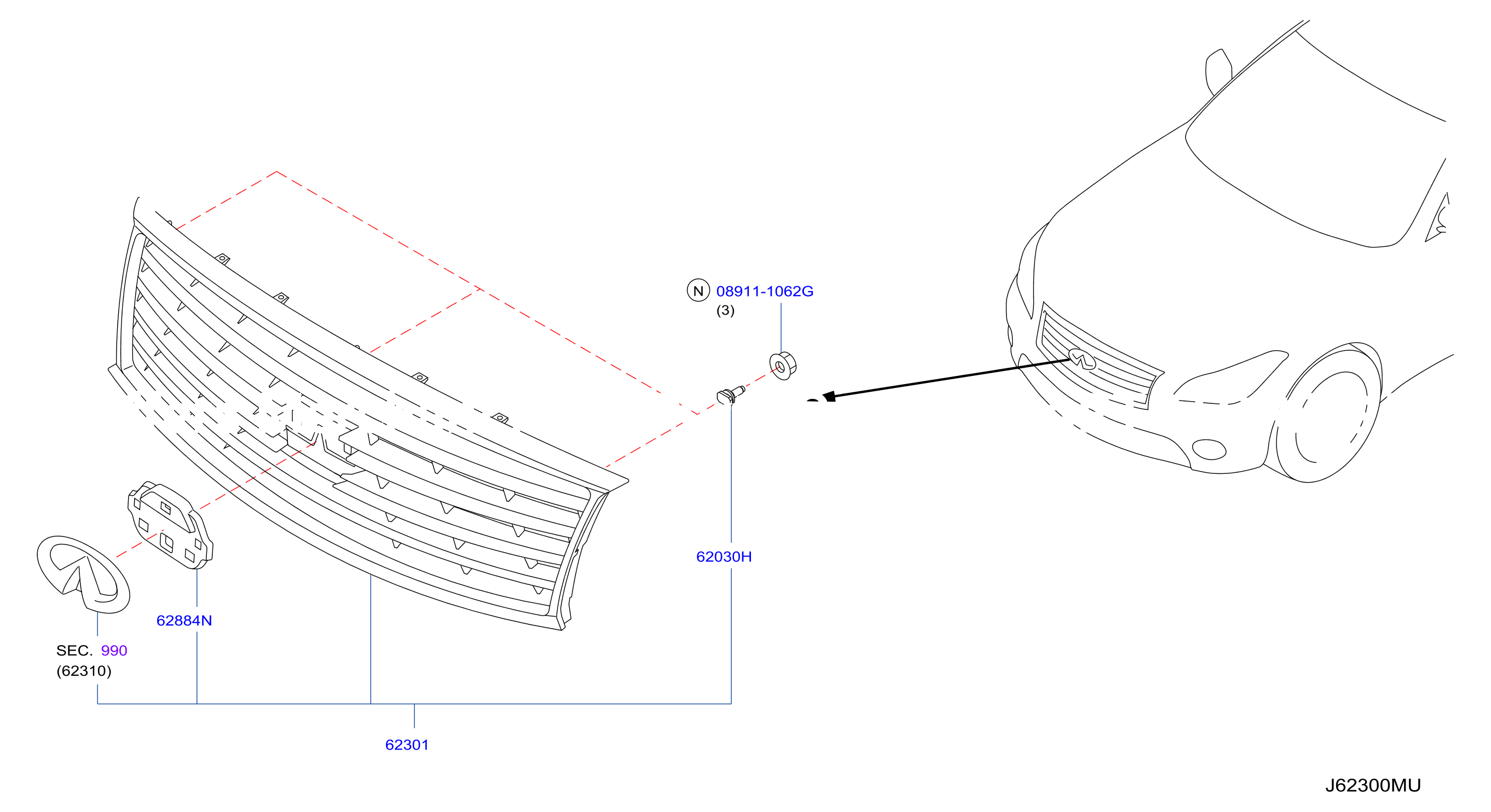 Front Grille For Korea