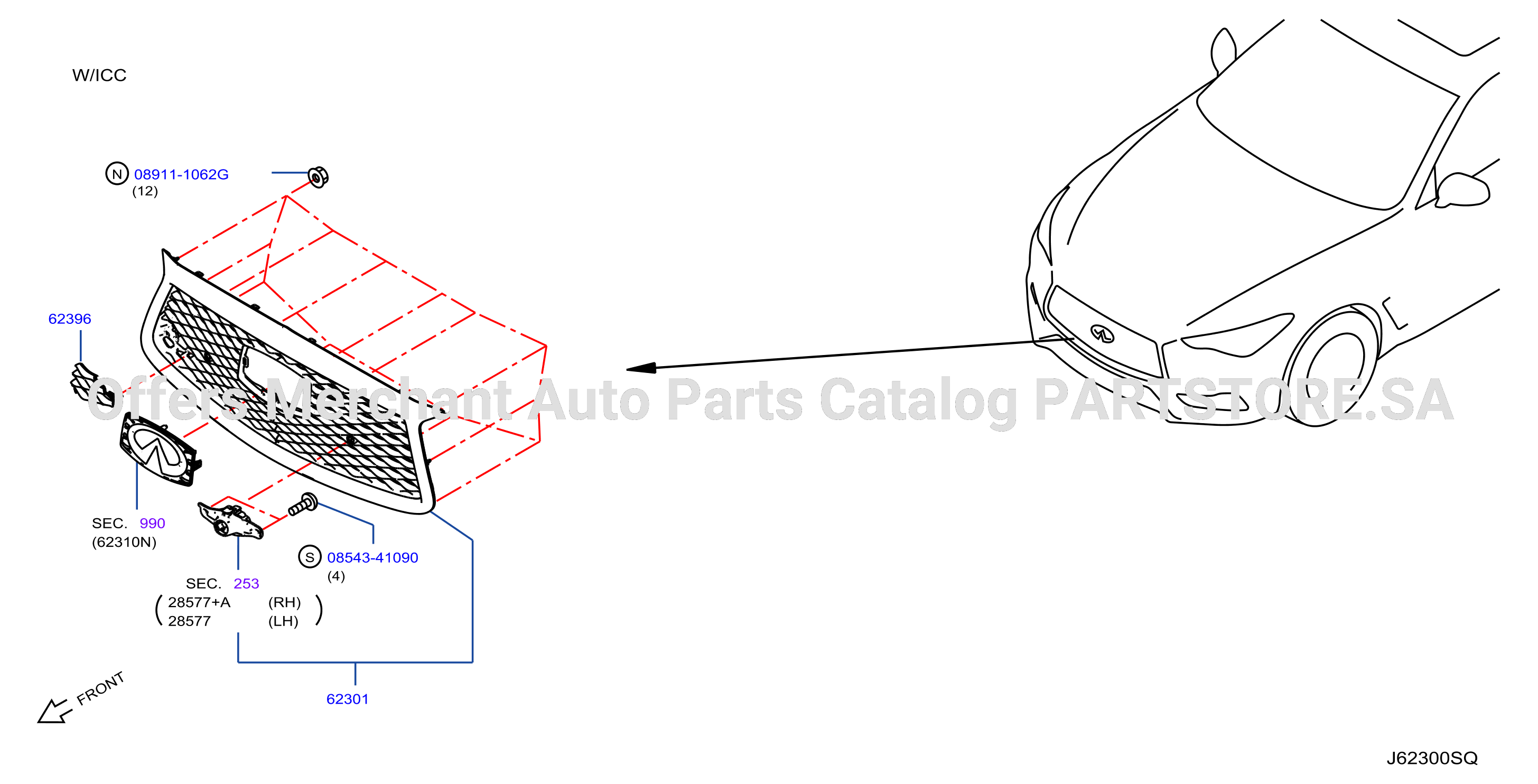 Front Grille W / Icc W / Camera