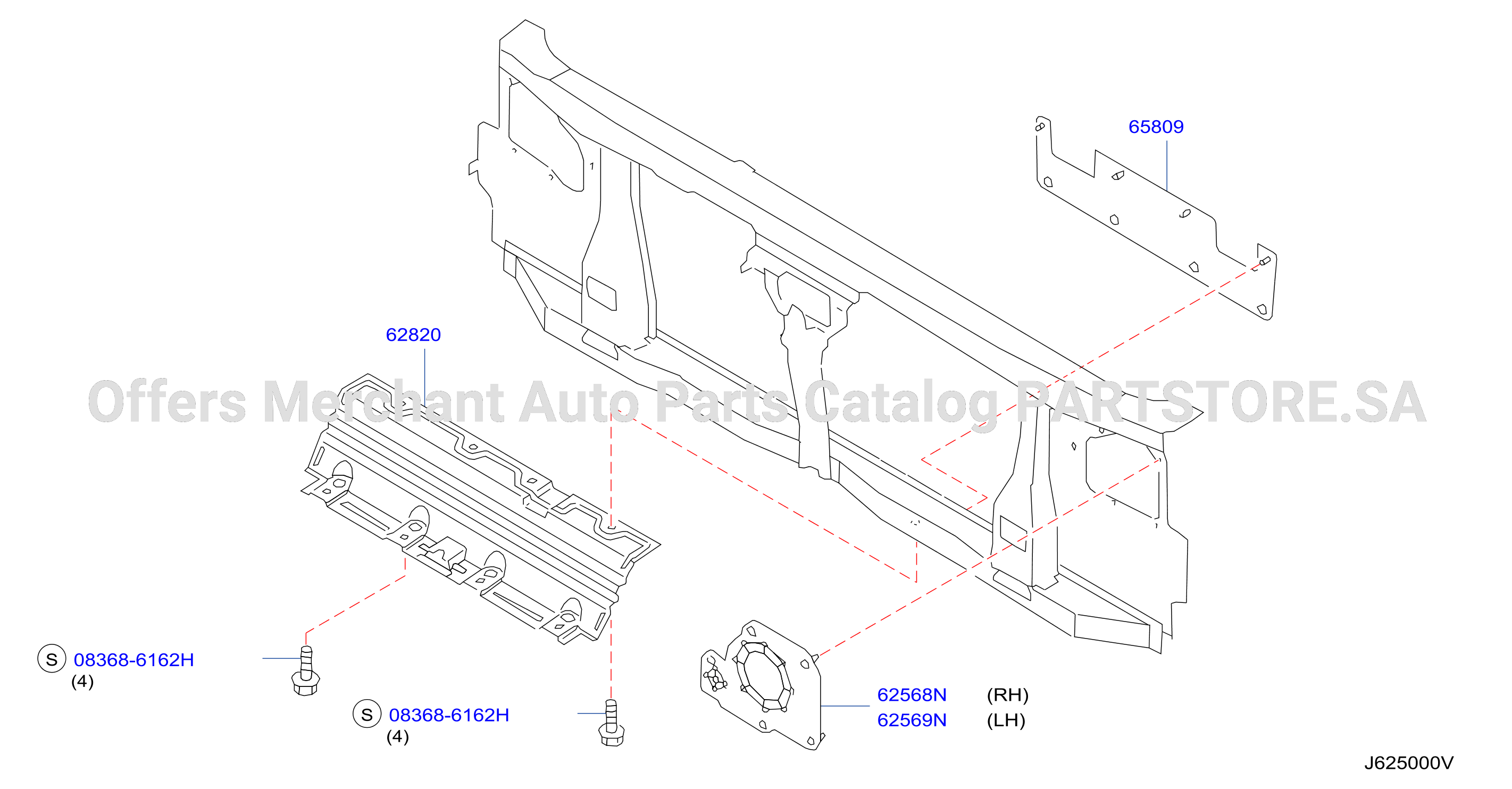 Front Apron Radiator Core Support Seal Clip