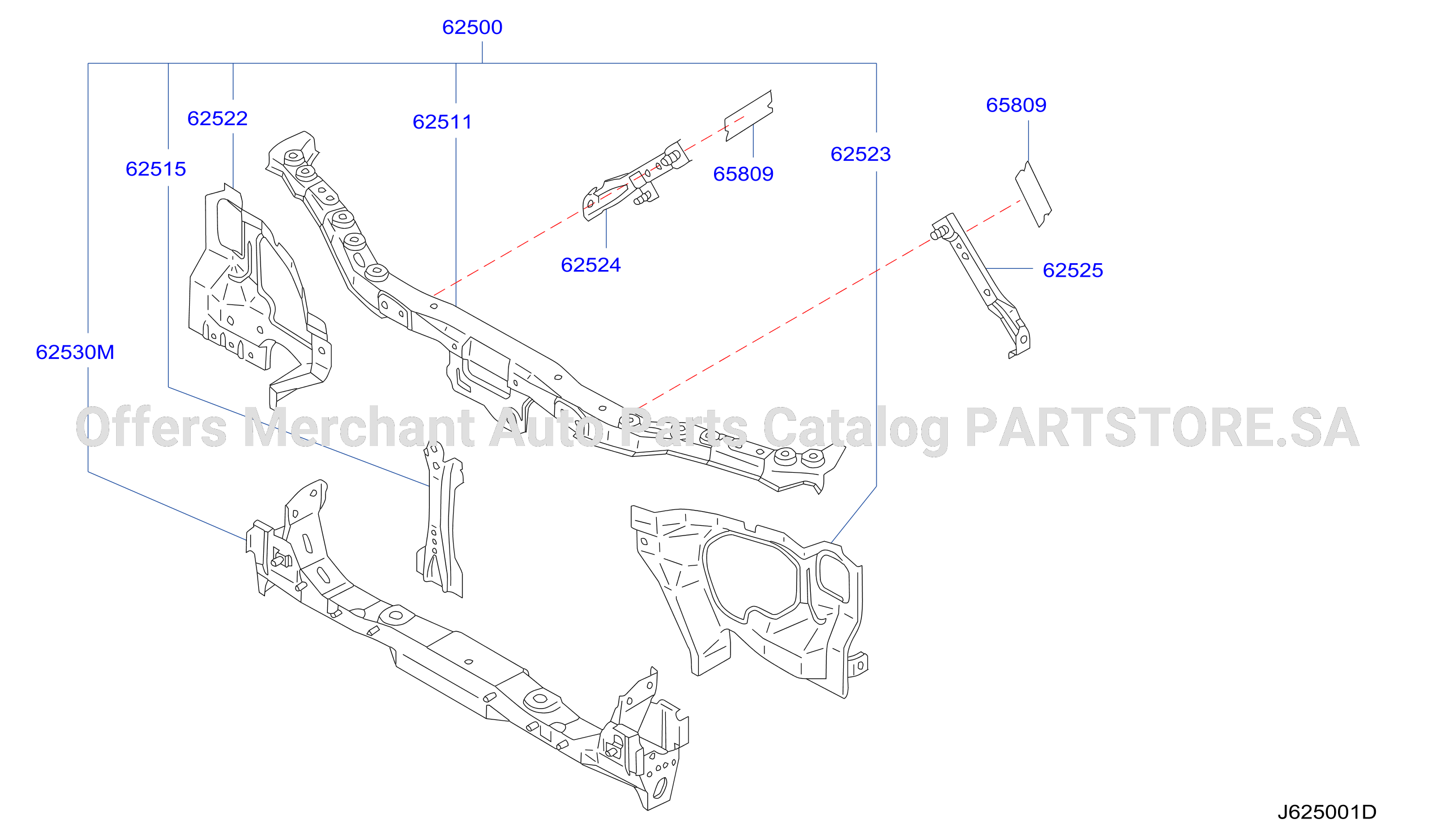 Front Apron Radiator Core Support