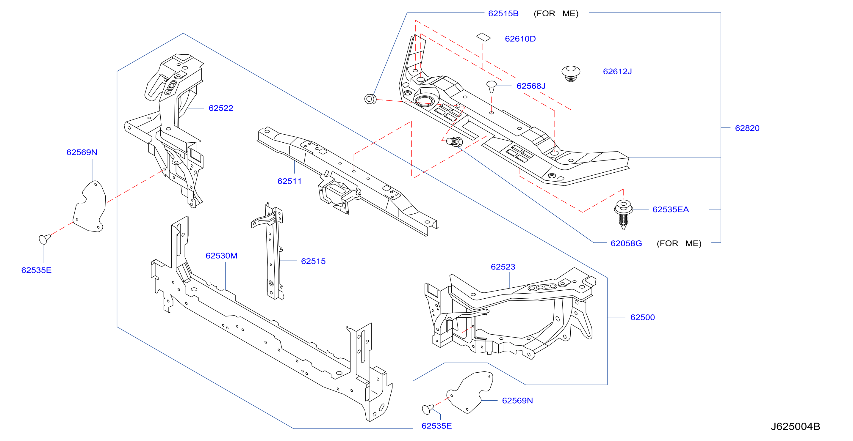 Front Apron Radiator Core Support