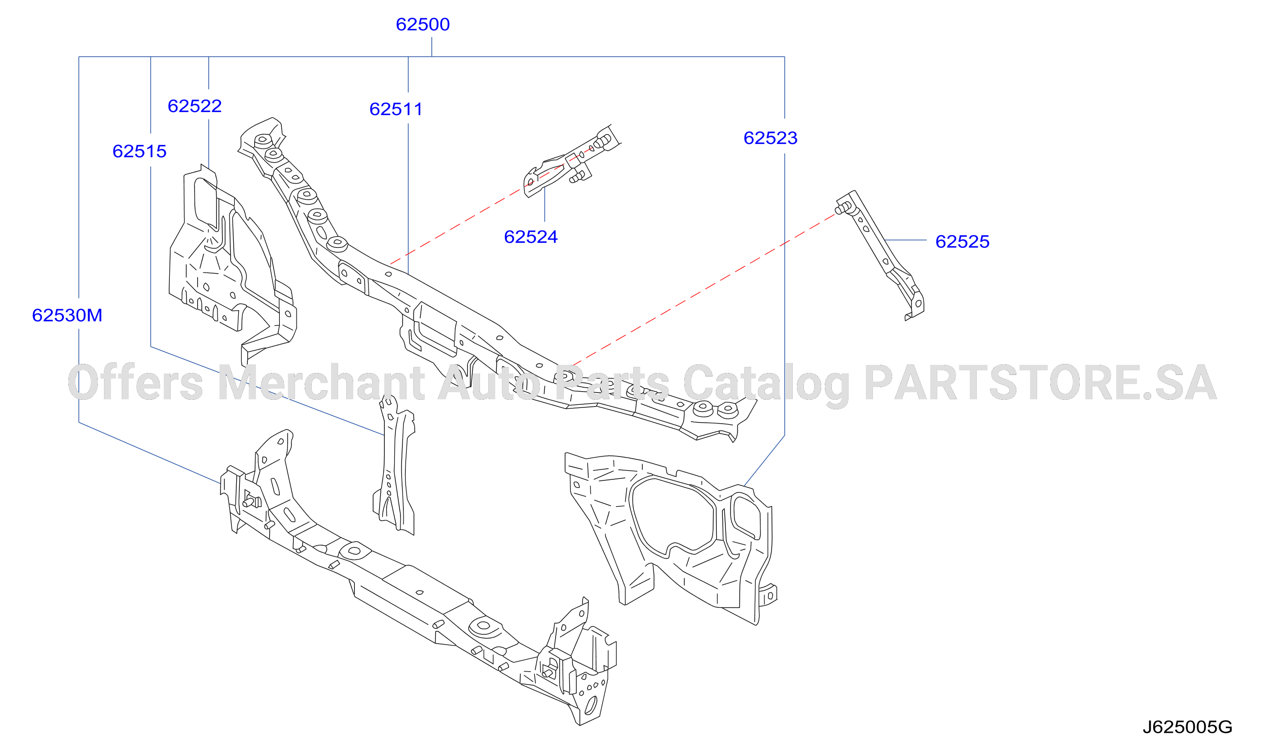Front Apron Radiator Core Support