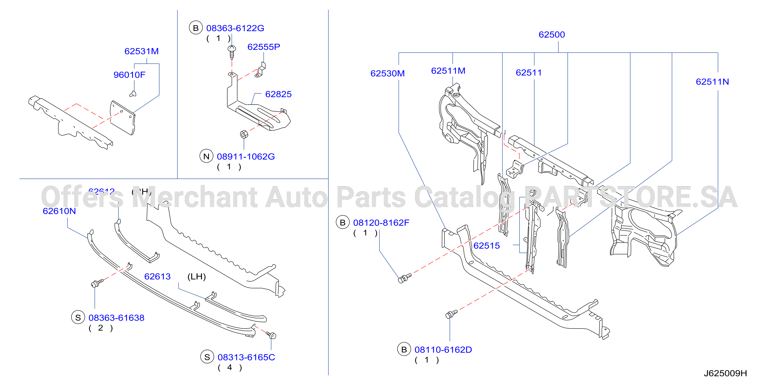 Front Apron Radiator Core Support