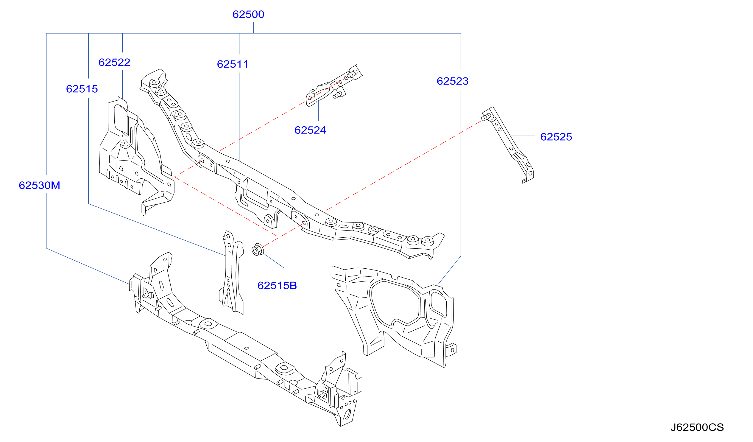 Front Apron Radiator Core Support