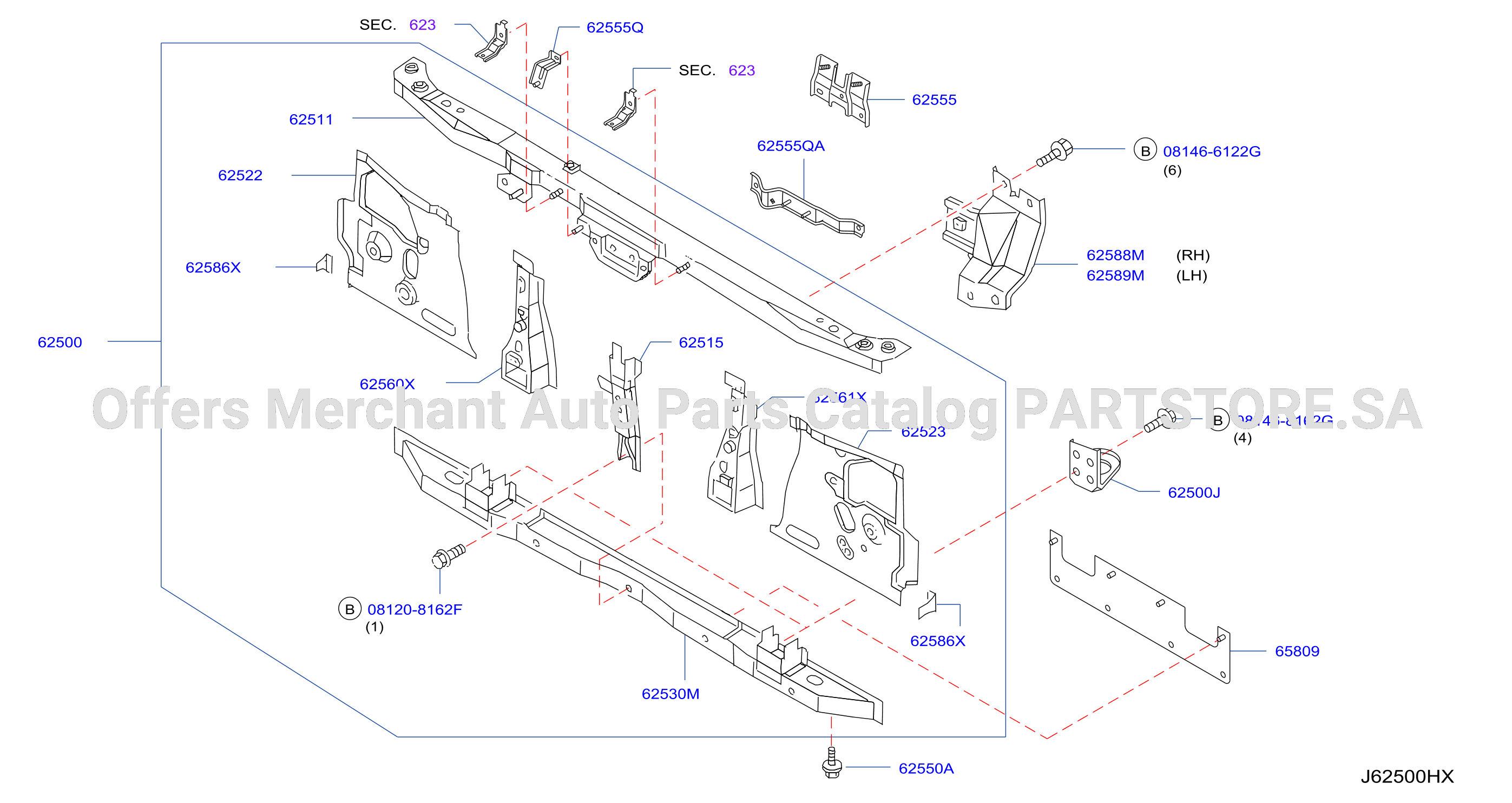 Front Apron Radiator Core Support