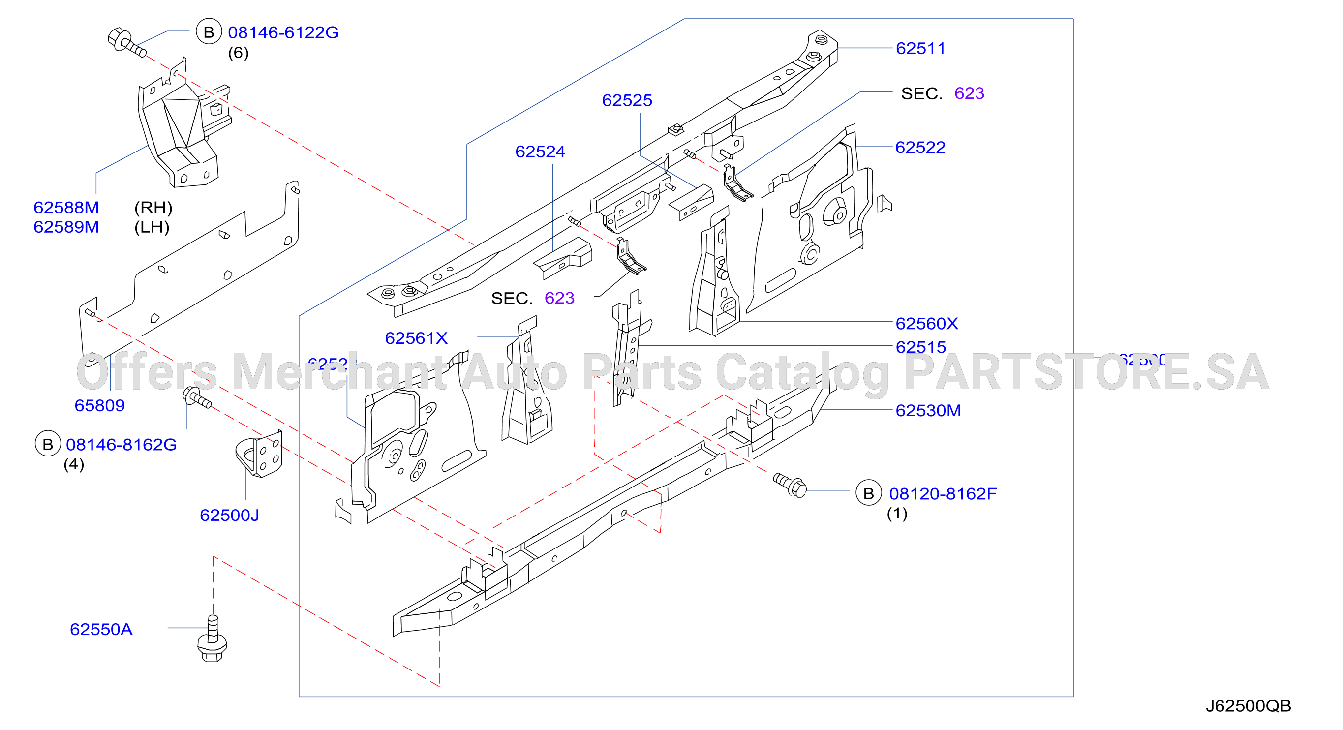 Front Apron Radiator Core Support