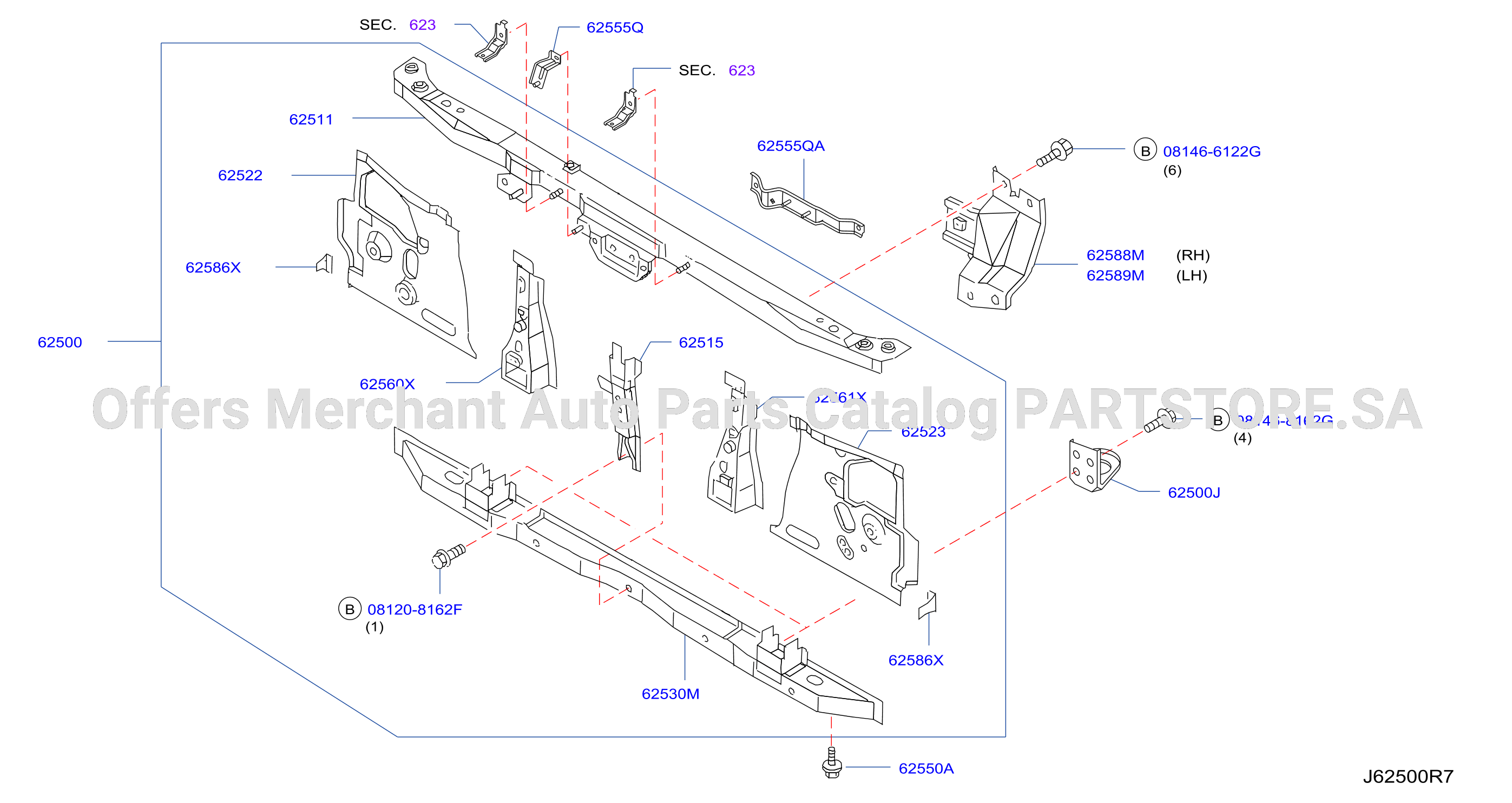 Front Apron Radiator Core Support