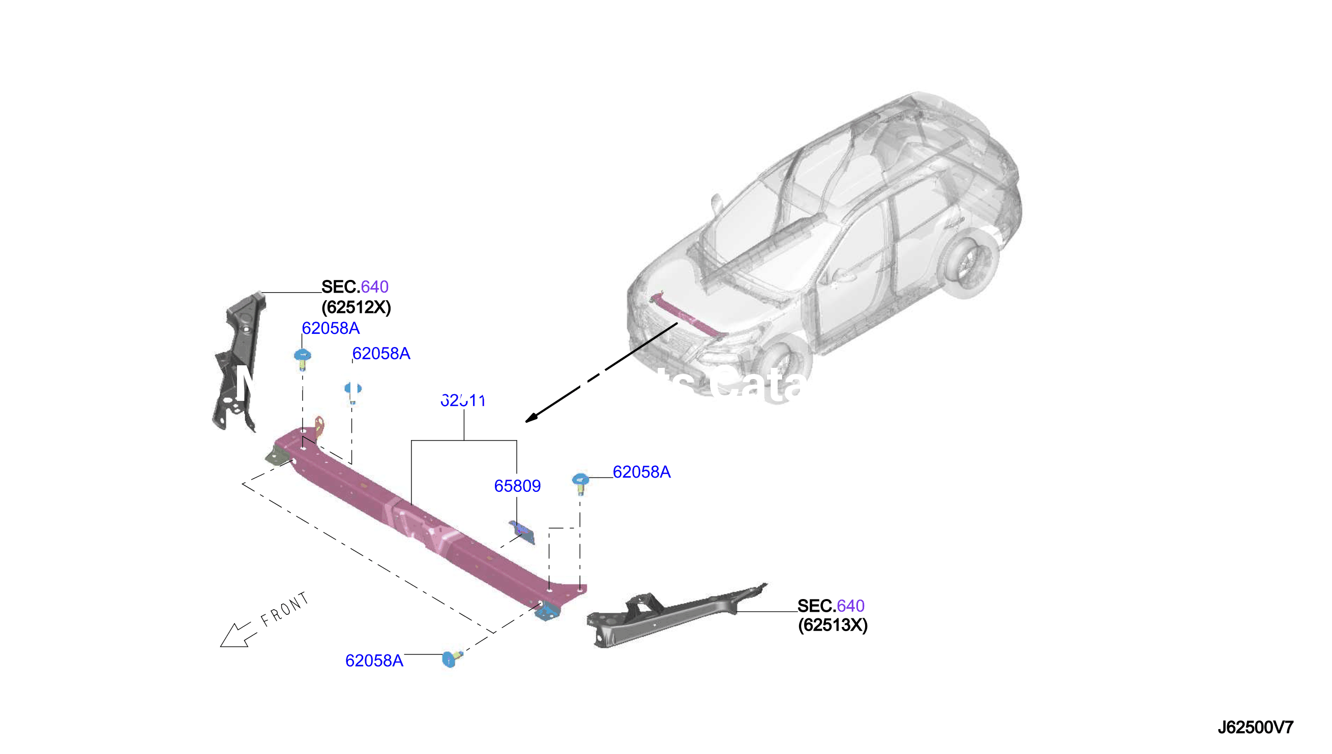 Front Apron Radiator Core Support