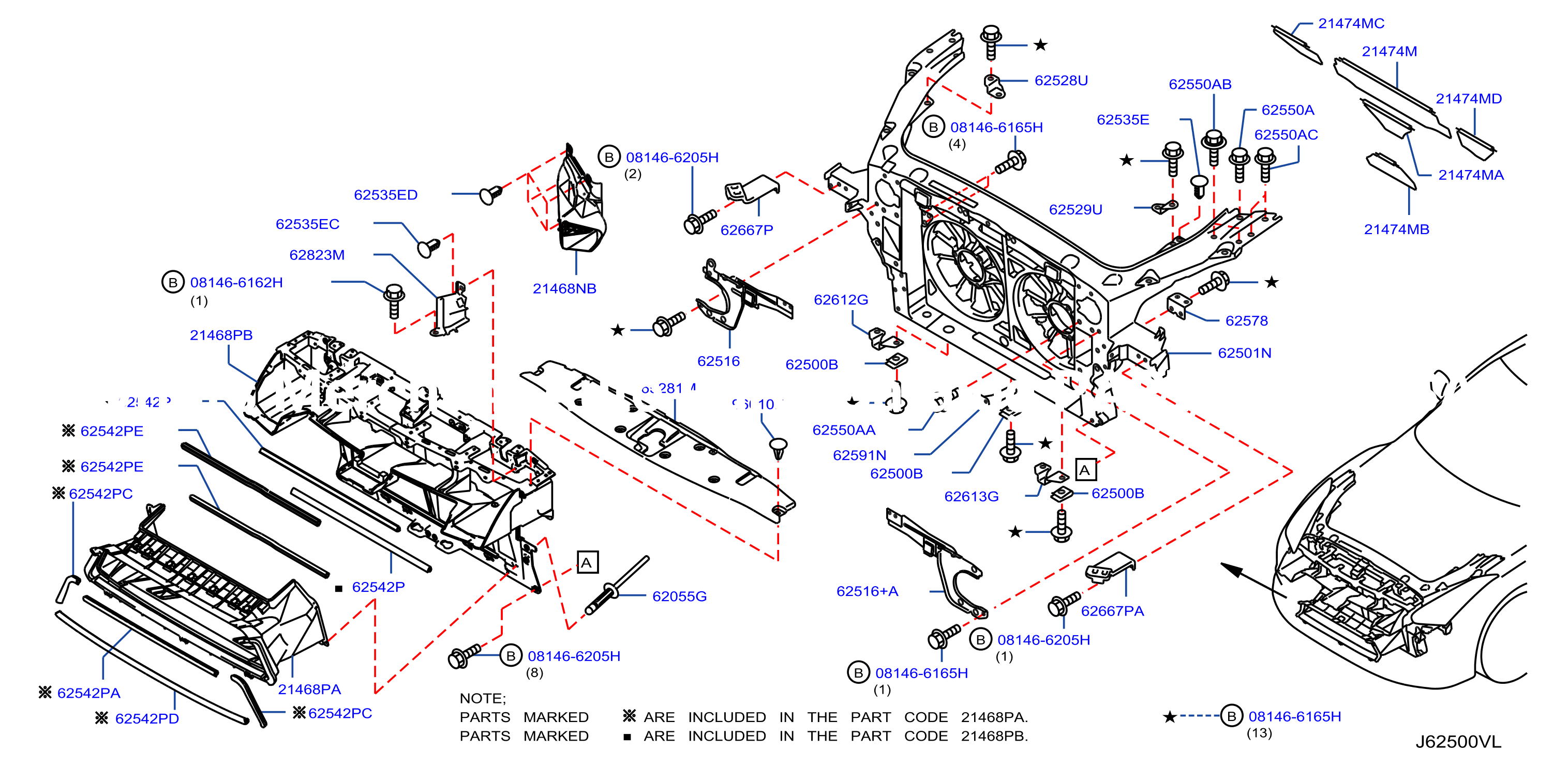 Front Apron Radiator Core Support