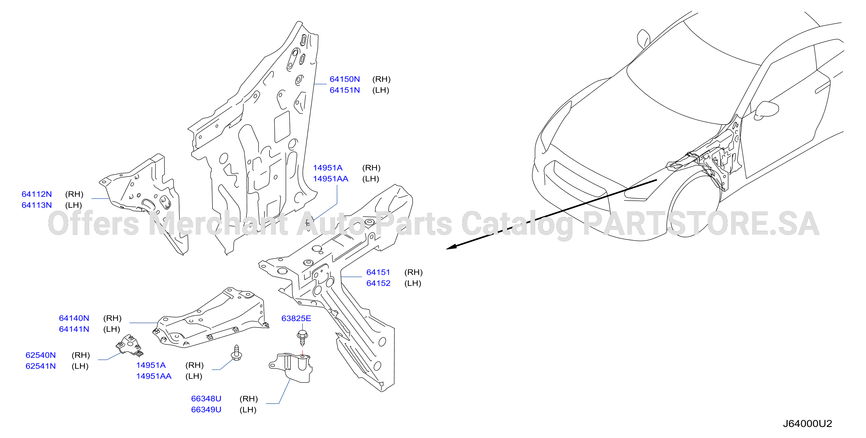 Hood Ledge Fitting Main Parts