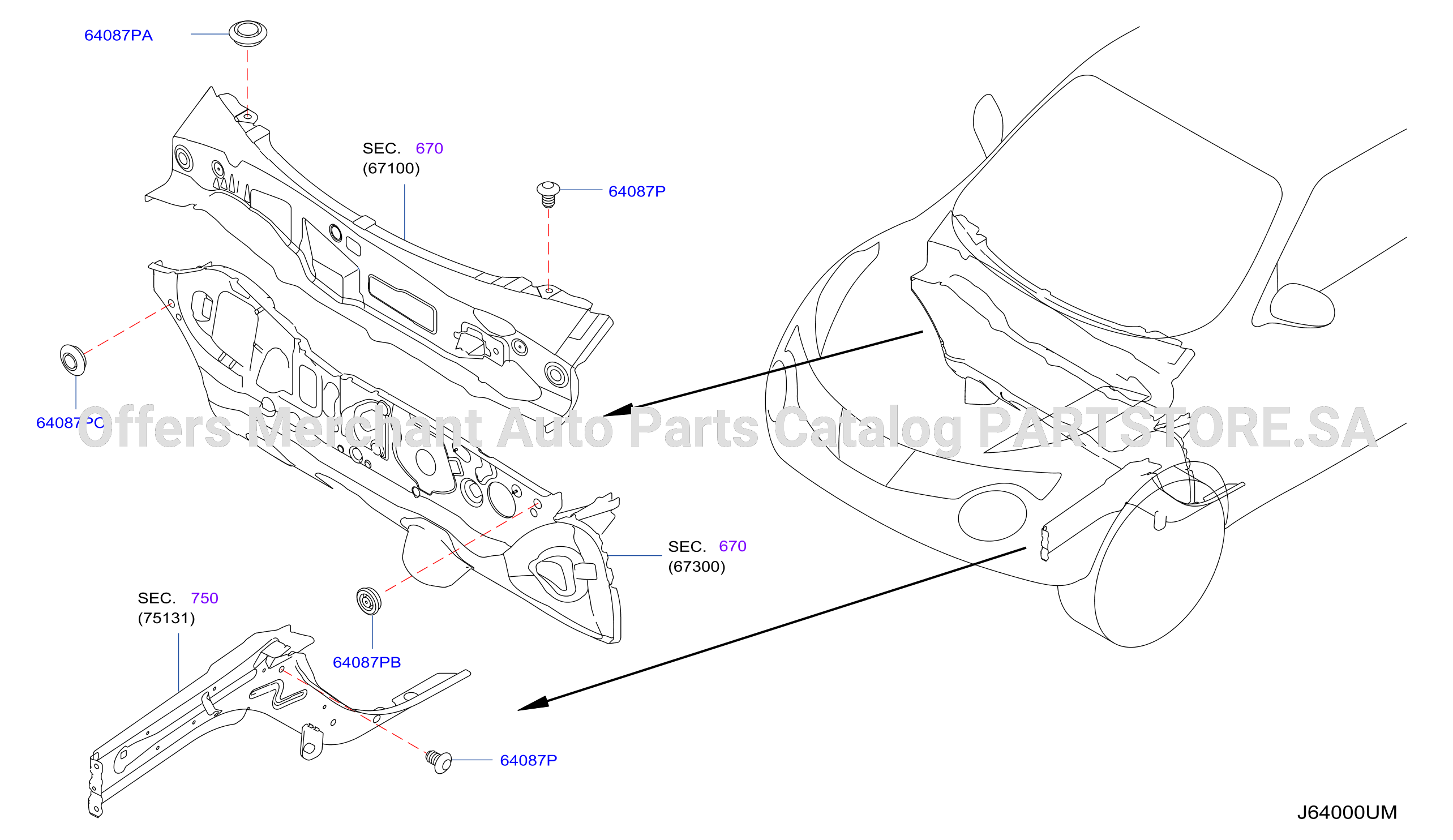 Hood Ledge Fitting Plug