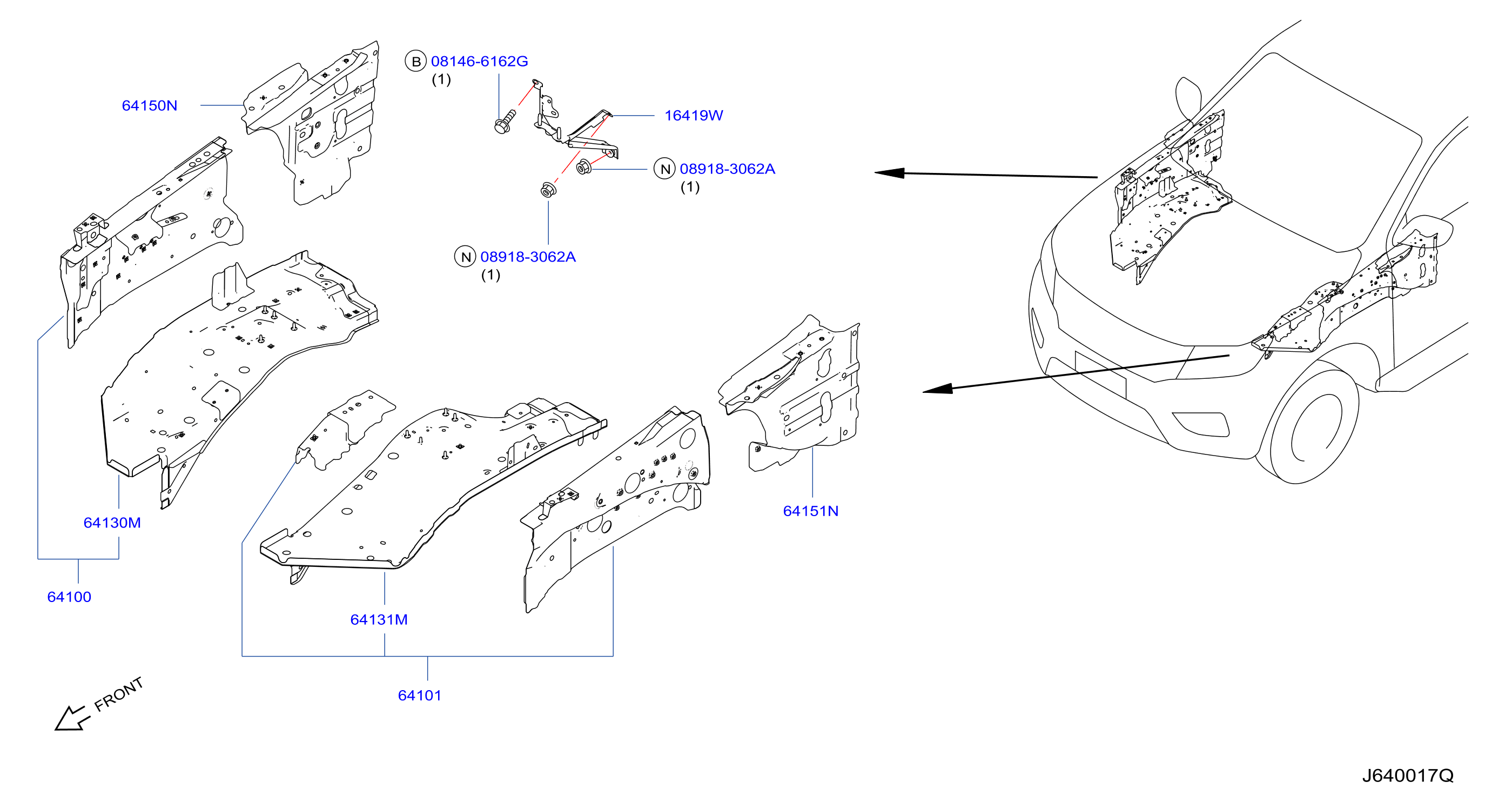 Hood Ledge Fitting Panel