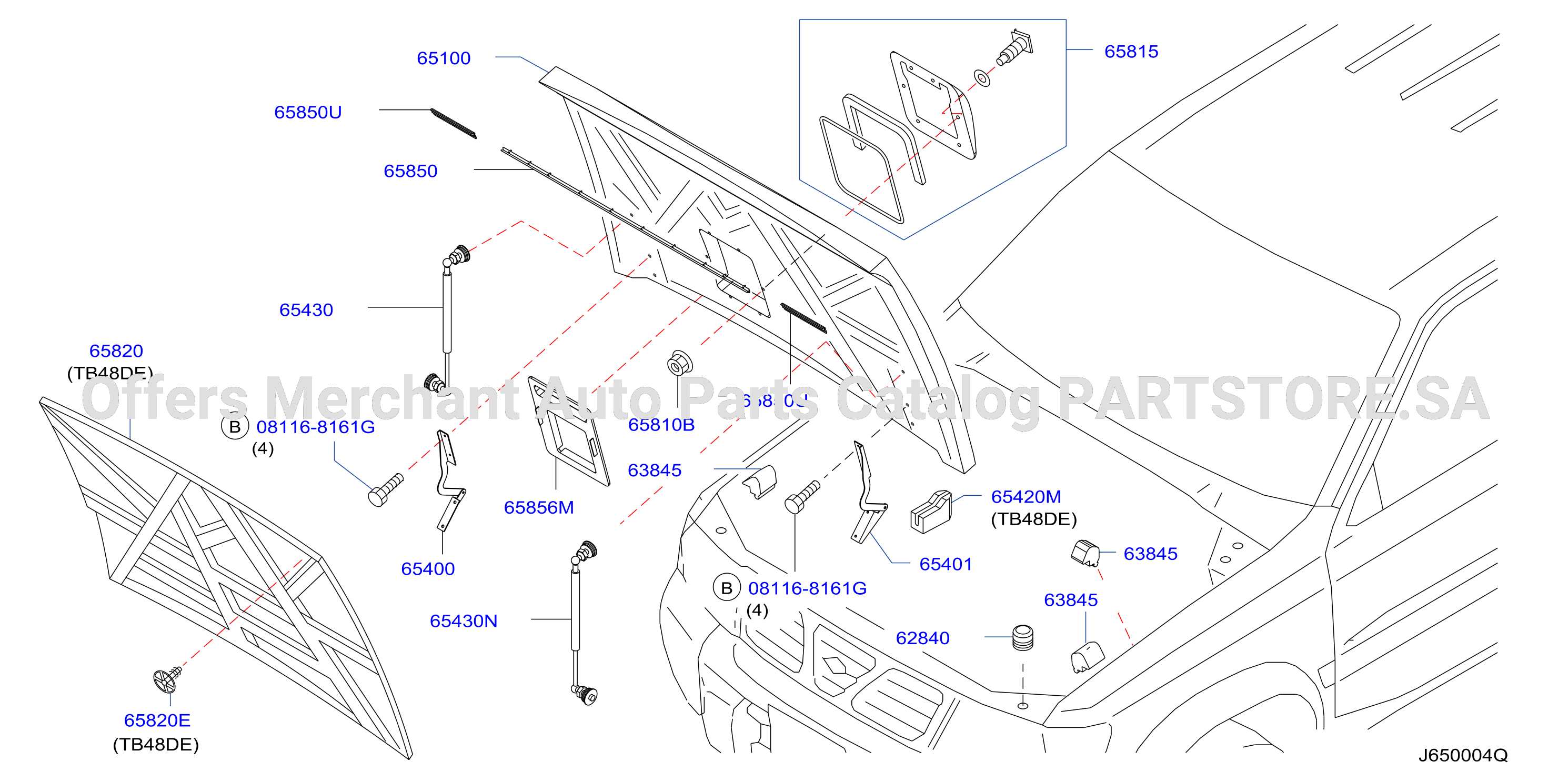 Hood Panel Hinge Fitting