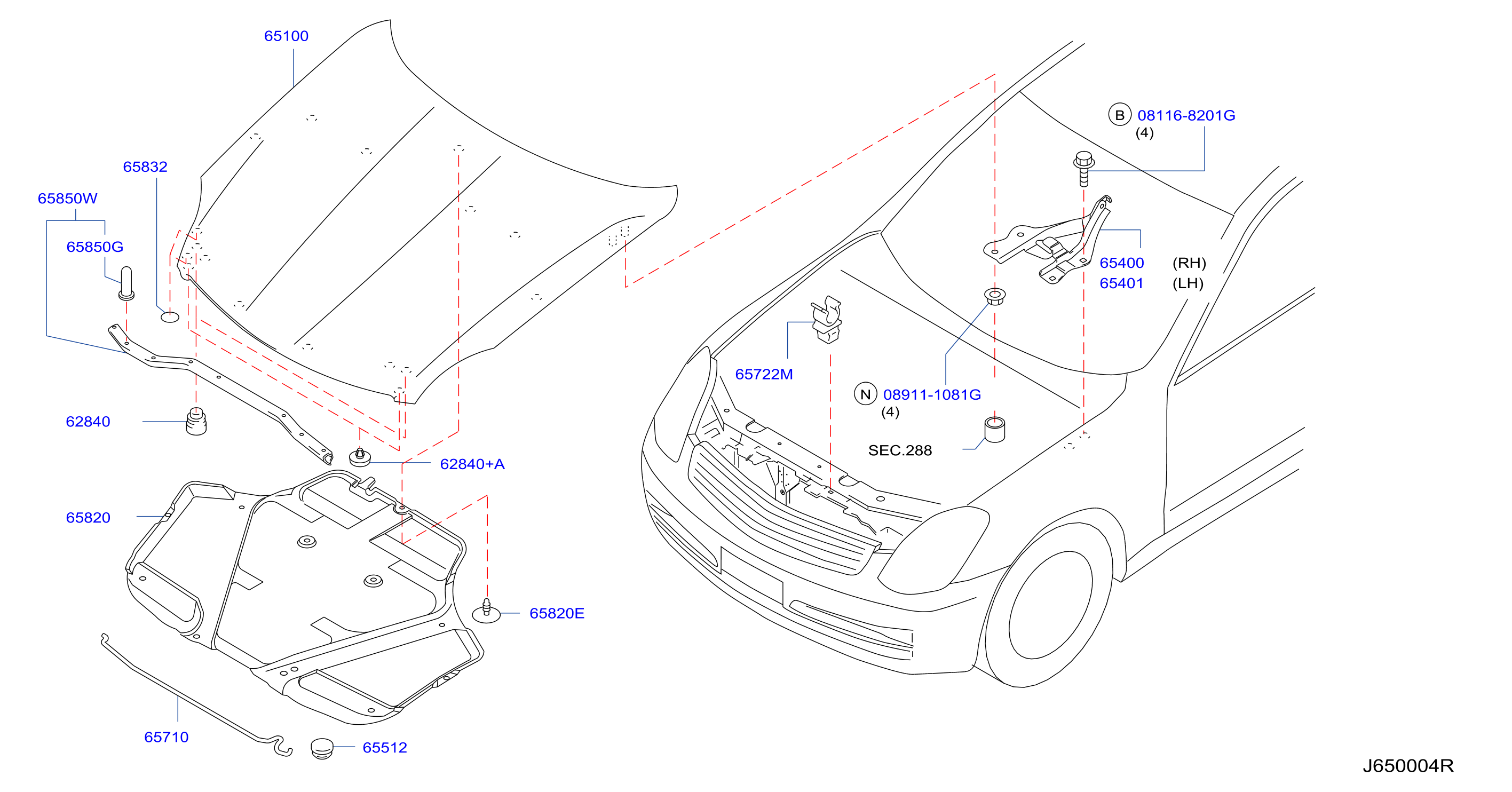 Hood Panel Hinge Fitting
