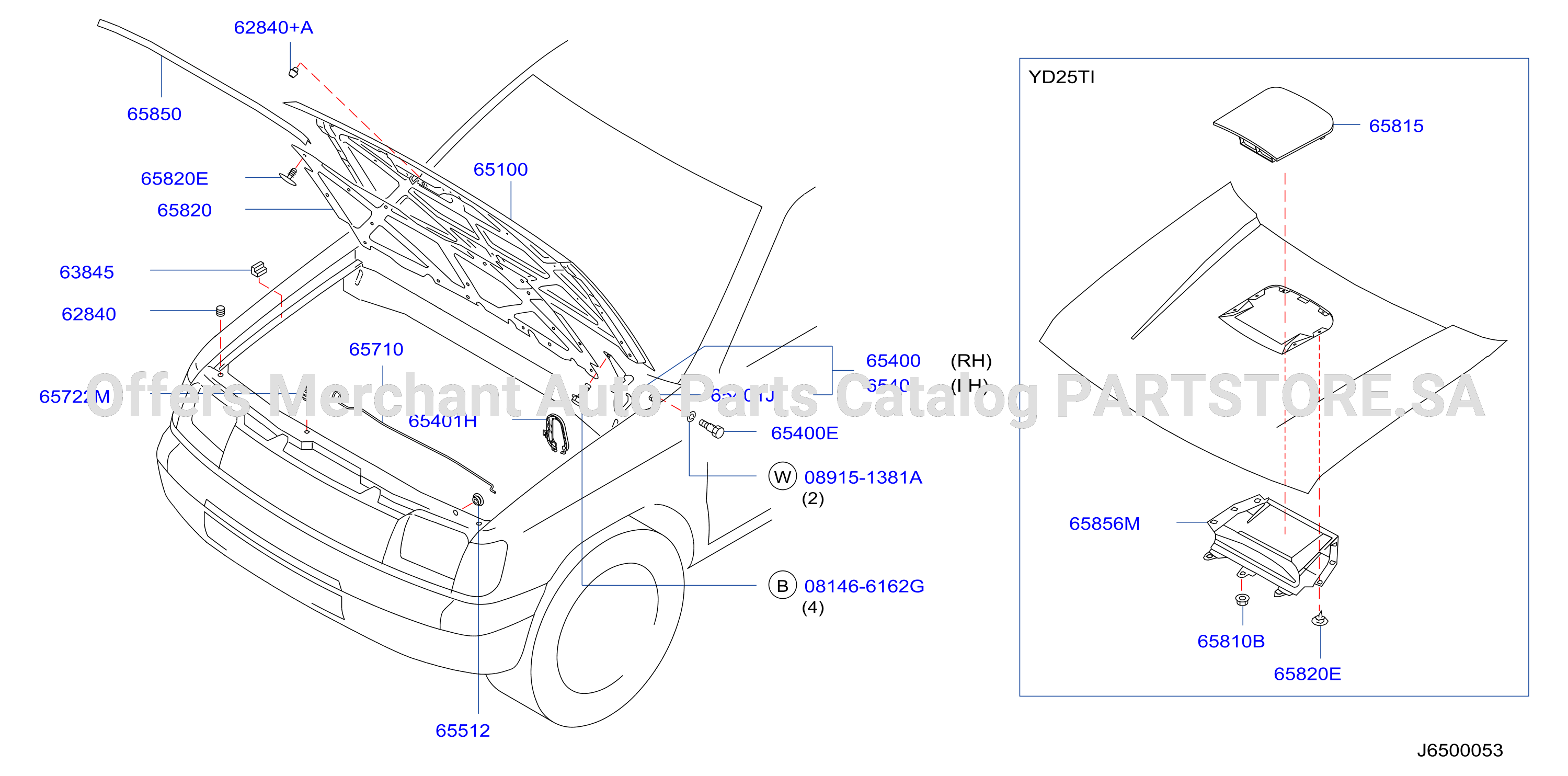 Hood Panel Hinge Fitting