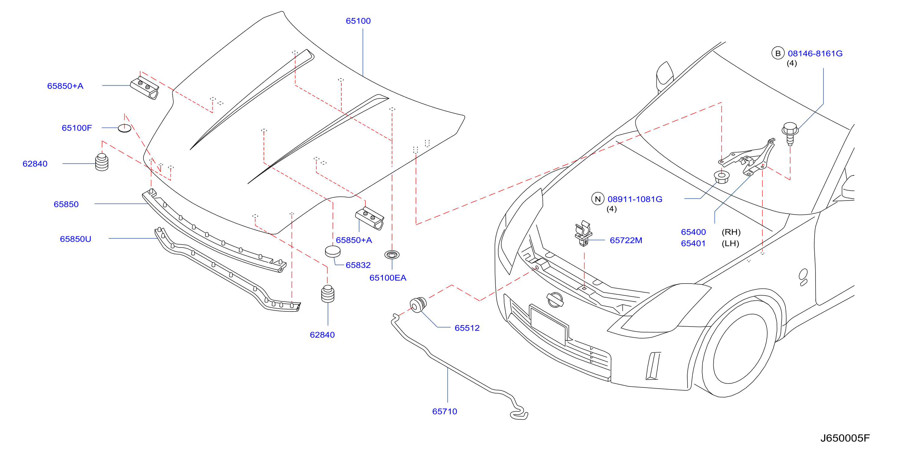 Hood Panel Hinge Fitting