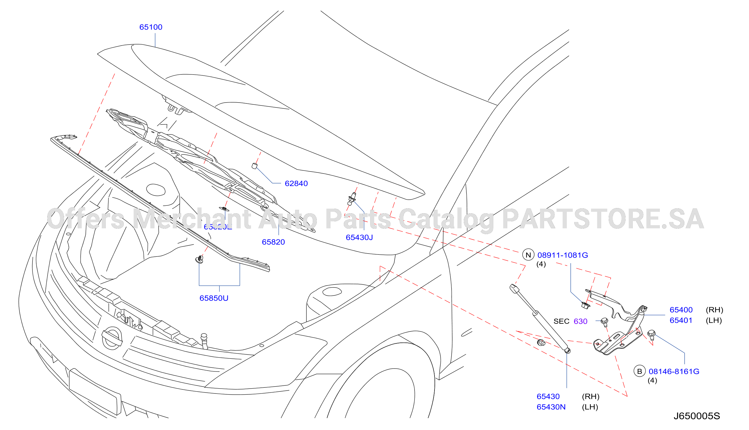 Hood Panel Hinge Fitting