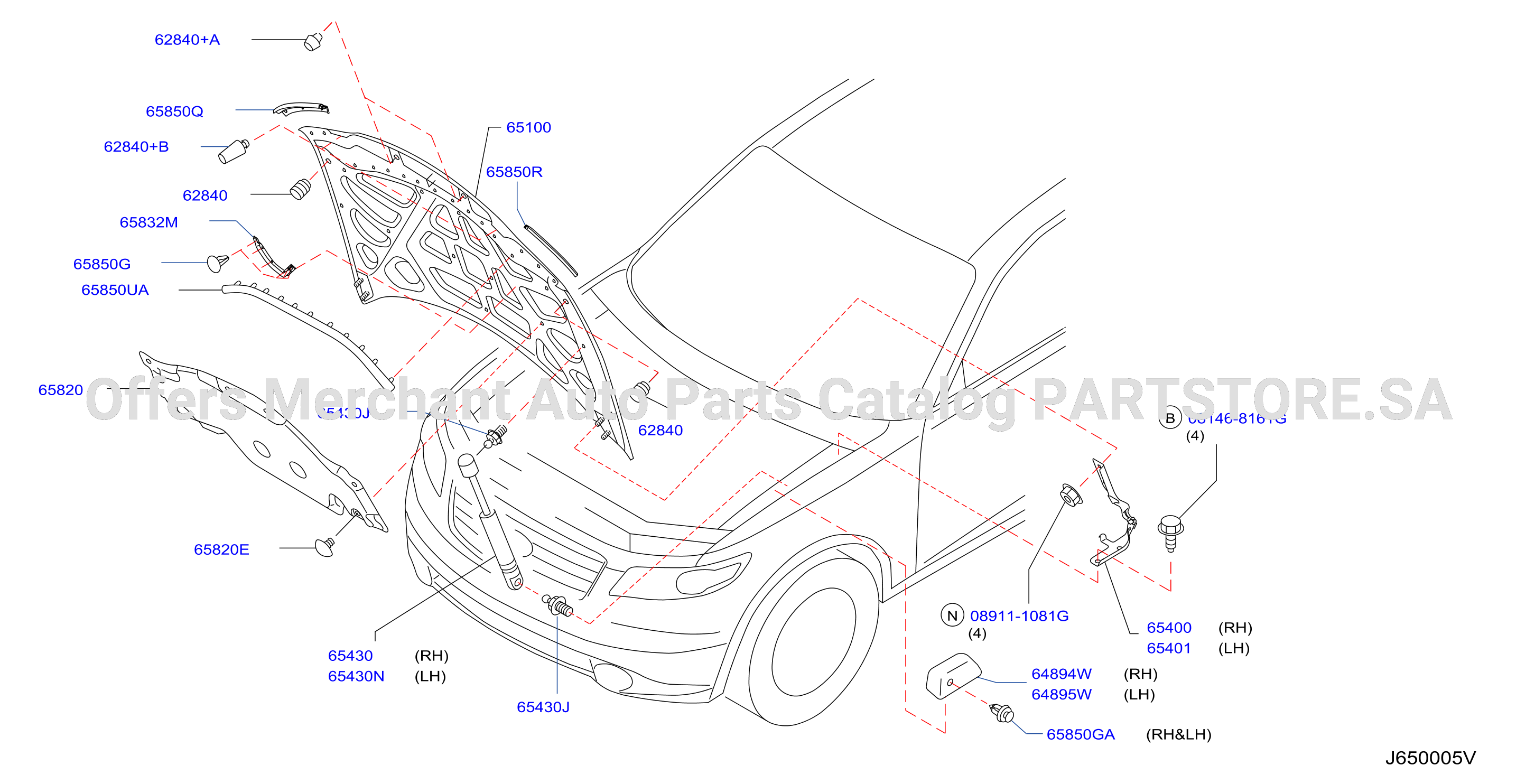Hood Panel Hinge Fitting