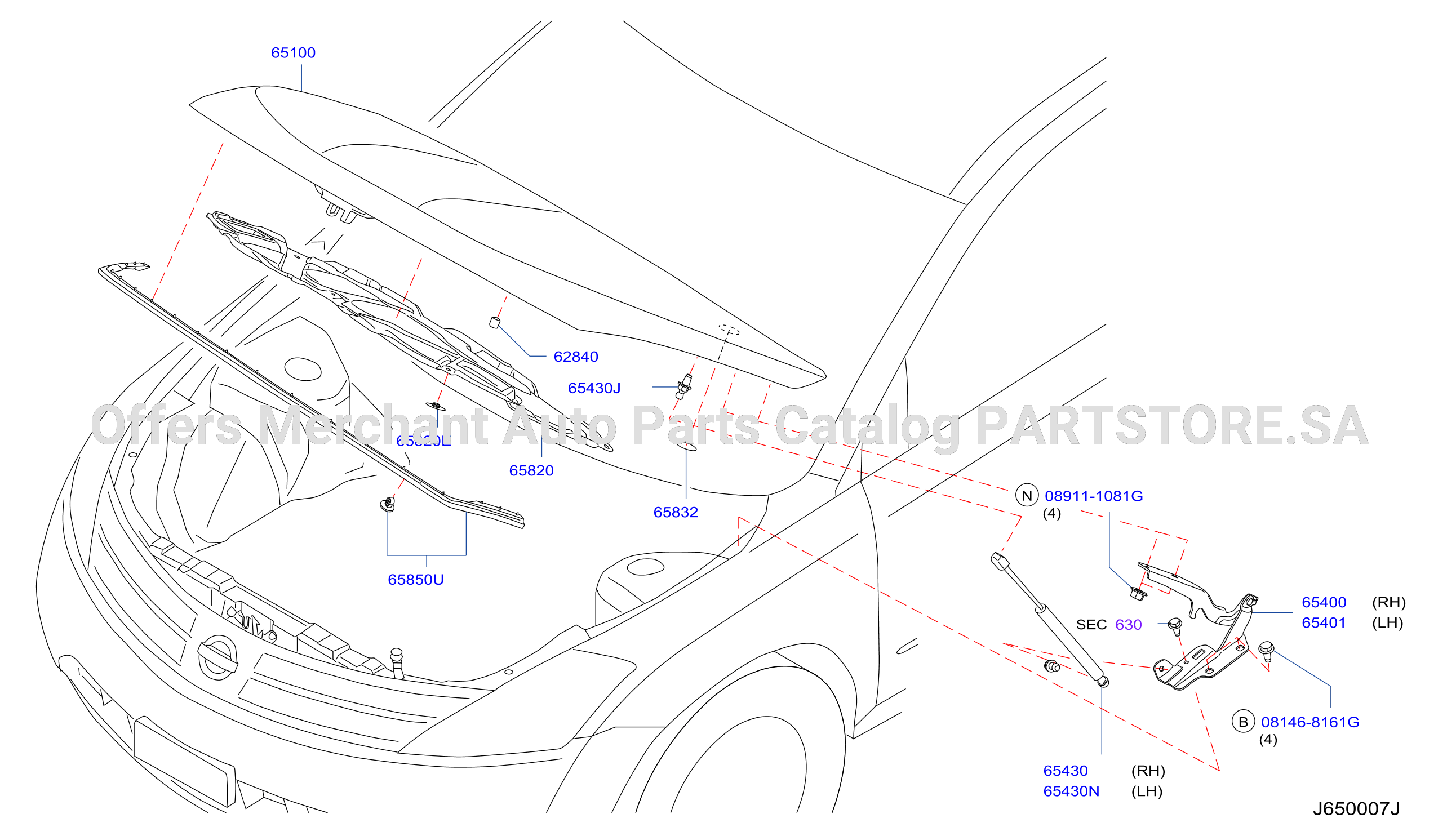 Hood Panel Hinge Fitting
