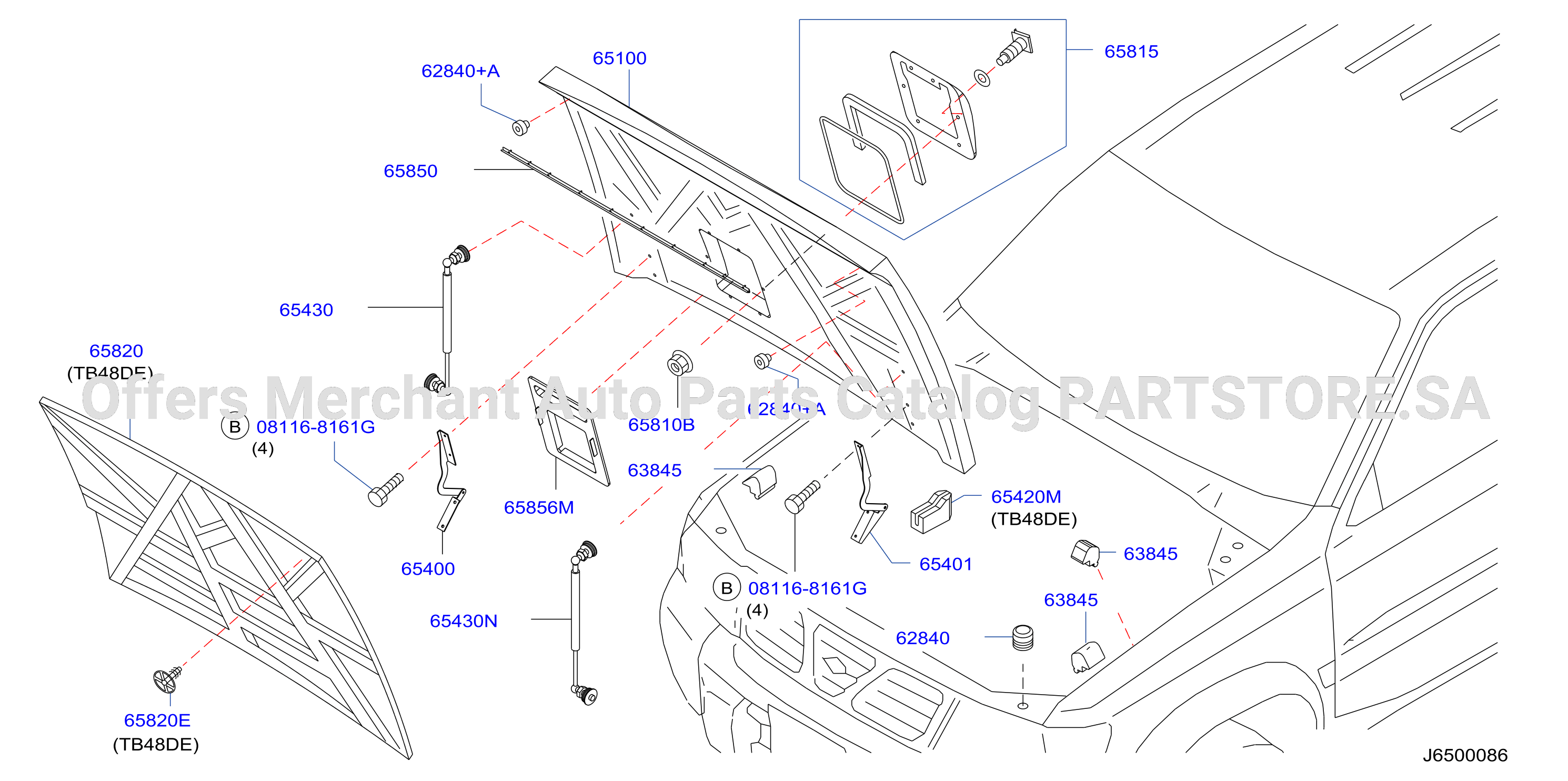Hood Panel Hinge Fitting