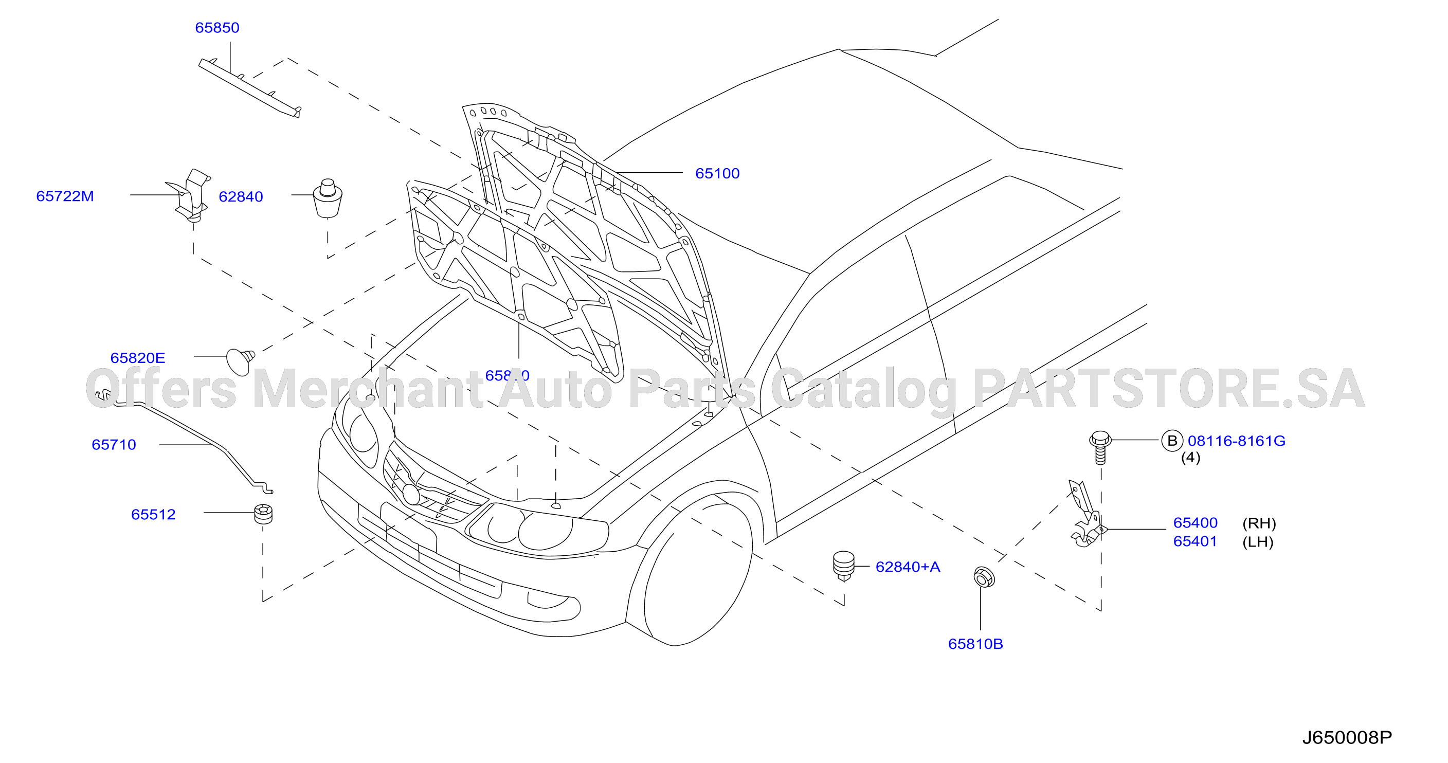 Hood Panel Hinge Fitting