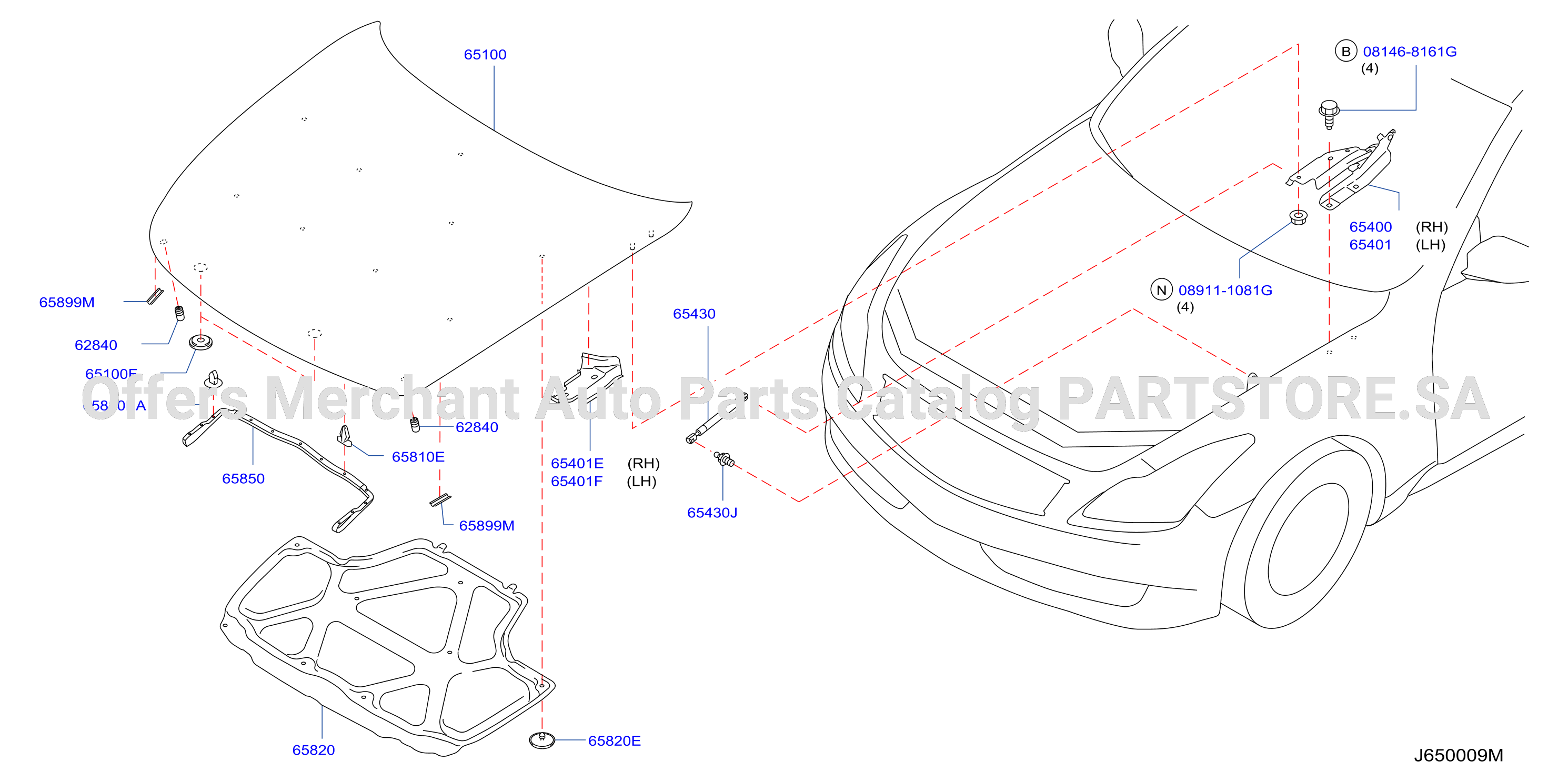 Hood Panel Hinge Fitting