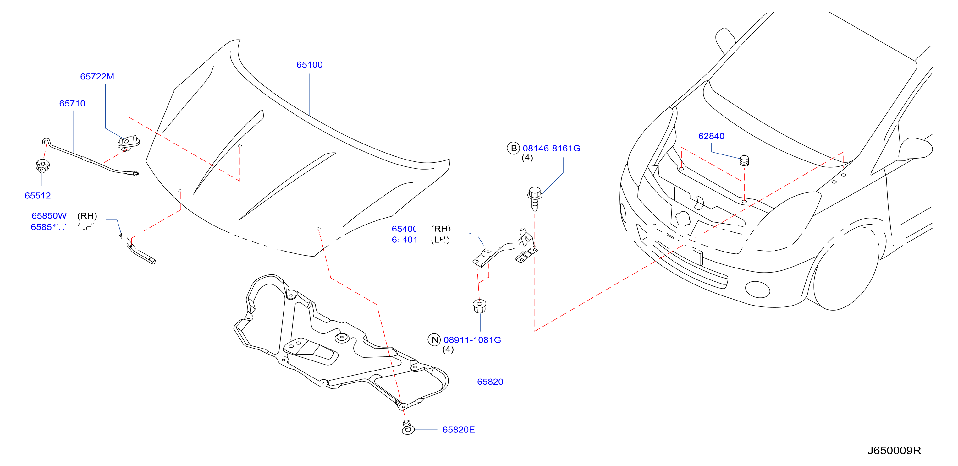 Hood Panel Hinge Fitting