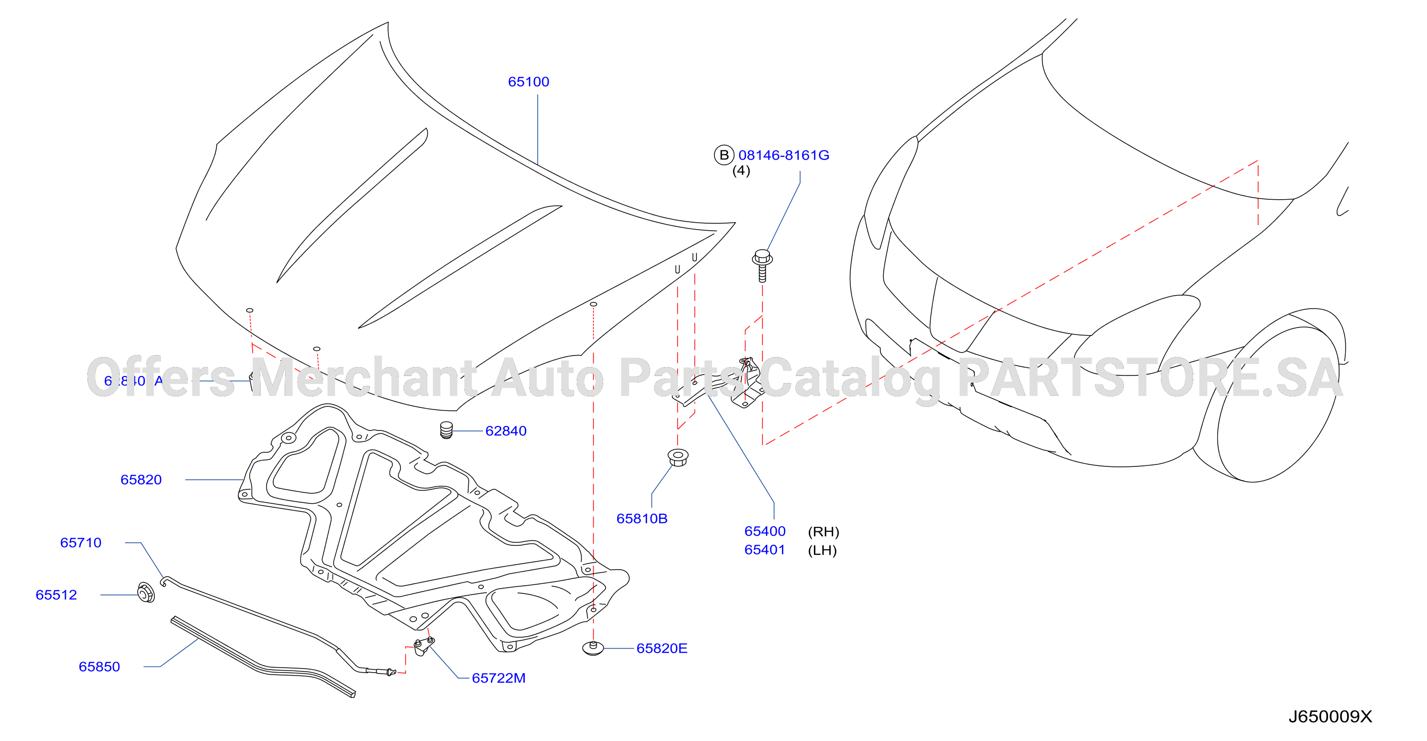 Hood Panel Hinge Fitting