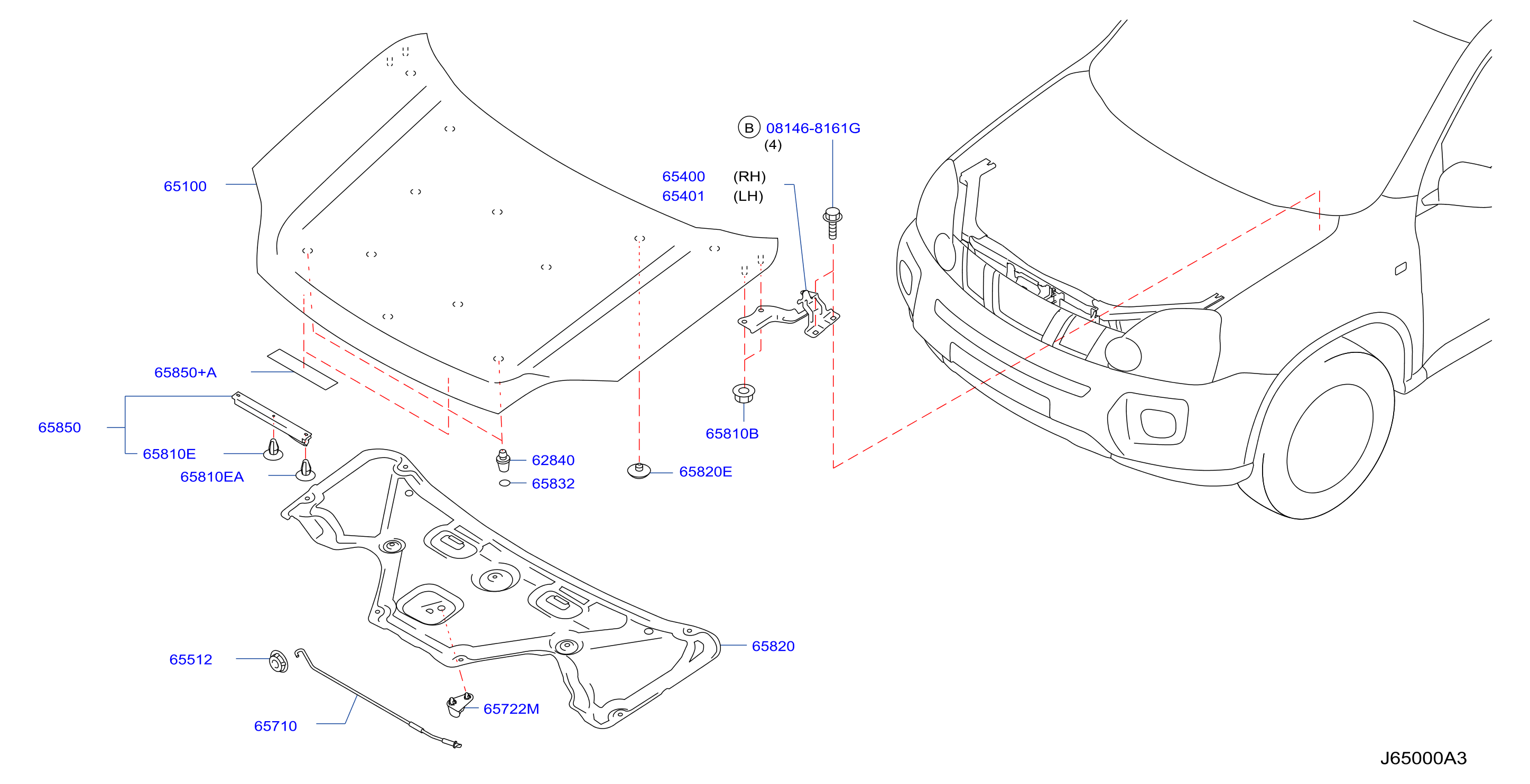 Hood Panel Hinge Fitting